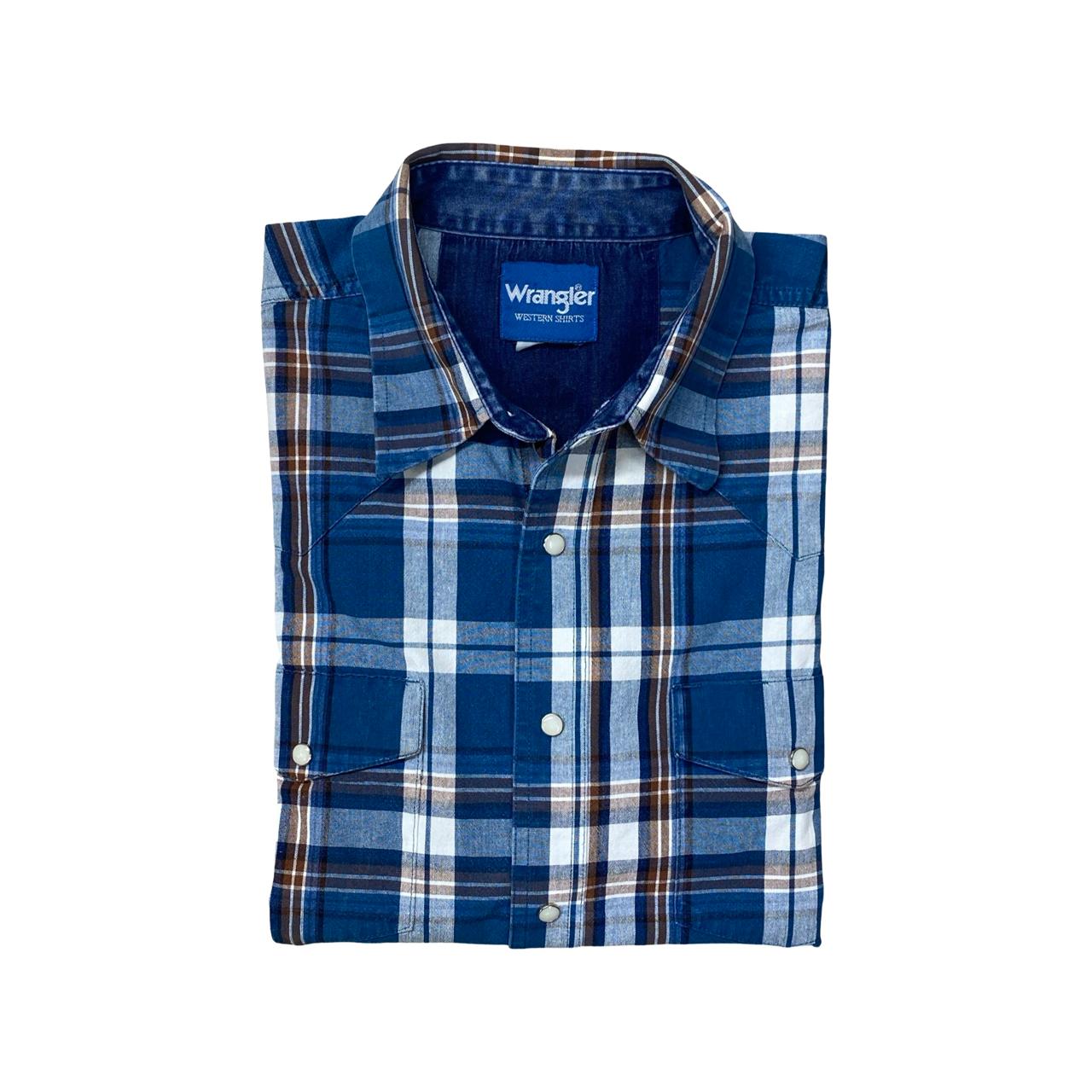 Wrangler Western Plaid Shirt | Large | Chest 24.5”