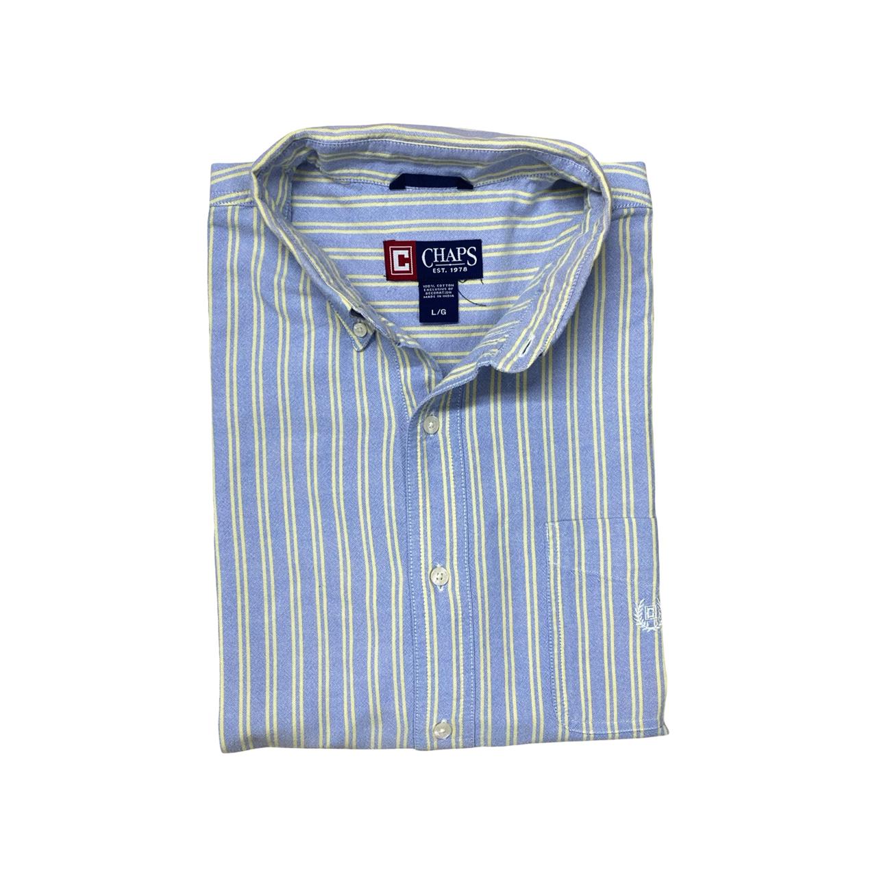 Chaps Striped Shirt | Large | Chest 25”