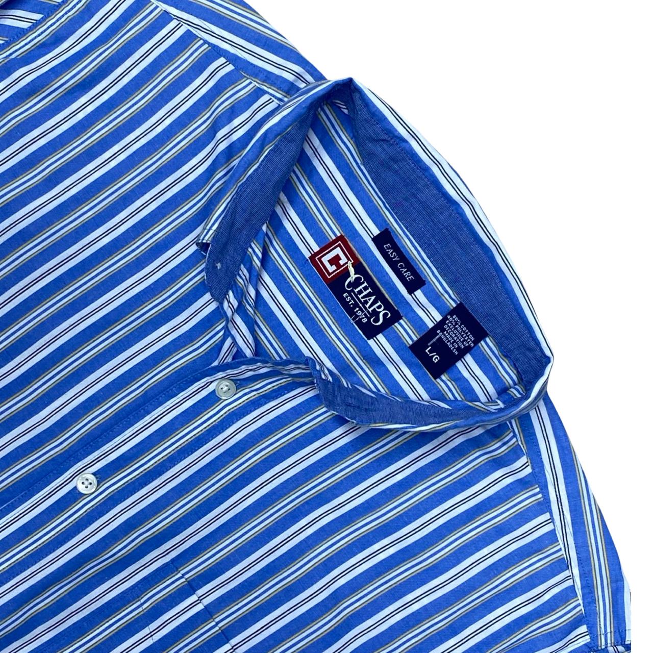Chaps Striped Shirt | Large | Chest 25”