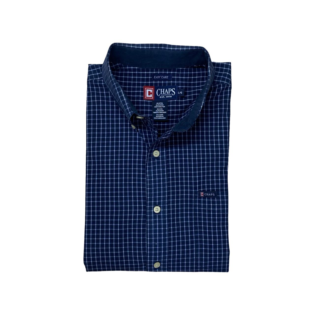 Chaps Blue Check Shirt | Large | Chest 25”