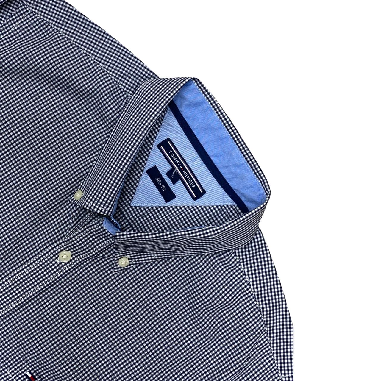 Tommy Hilfiger Slim Fit Micro-Check Shirt | Medium | Chest 22”