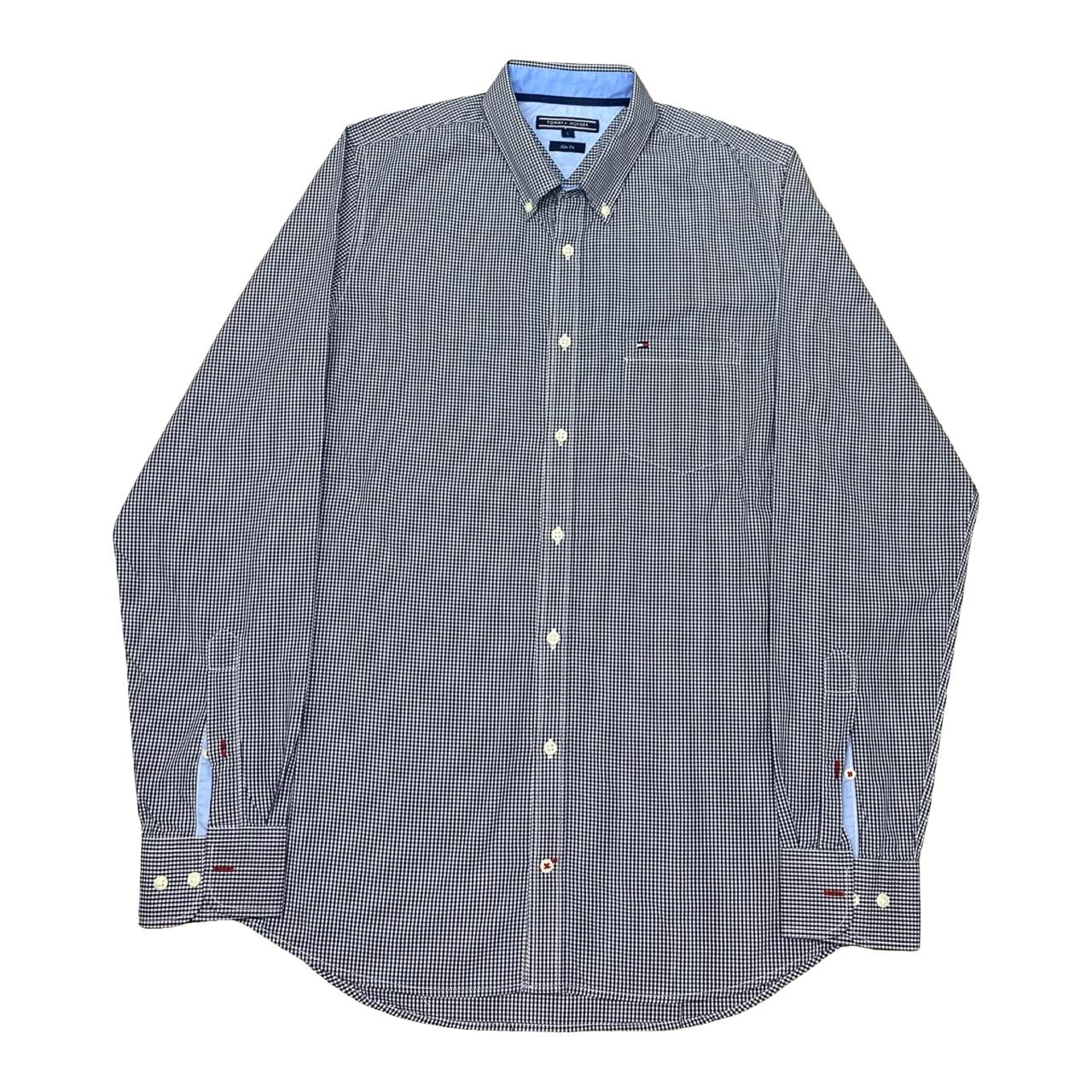 Tommy Hilfiger Slim Fit Micro-Check Shirt | Medium | Chest 22”
