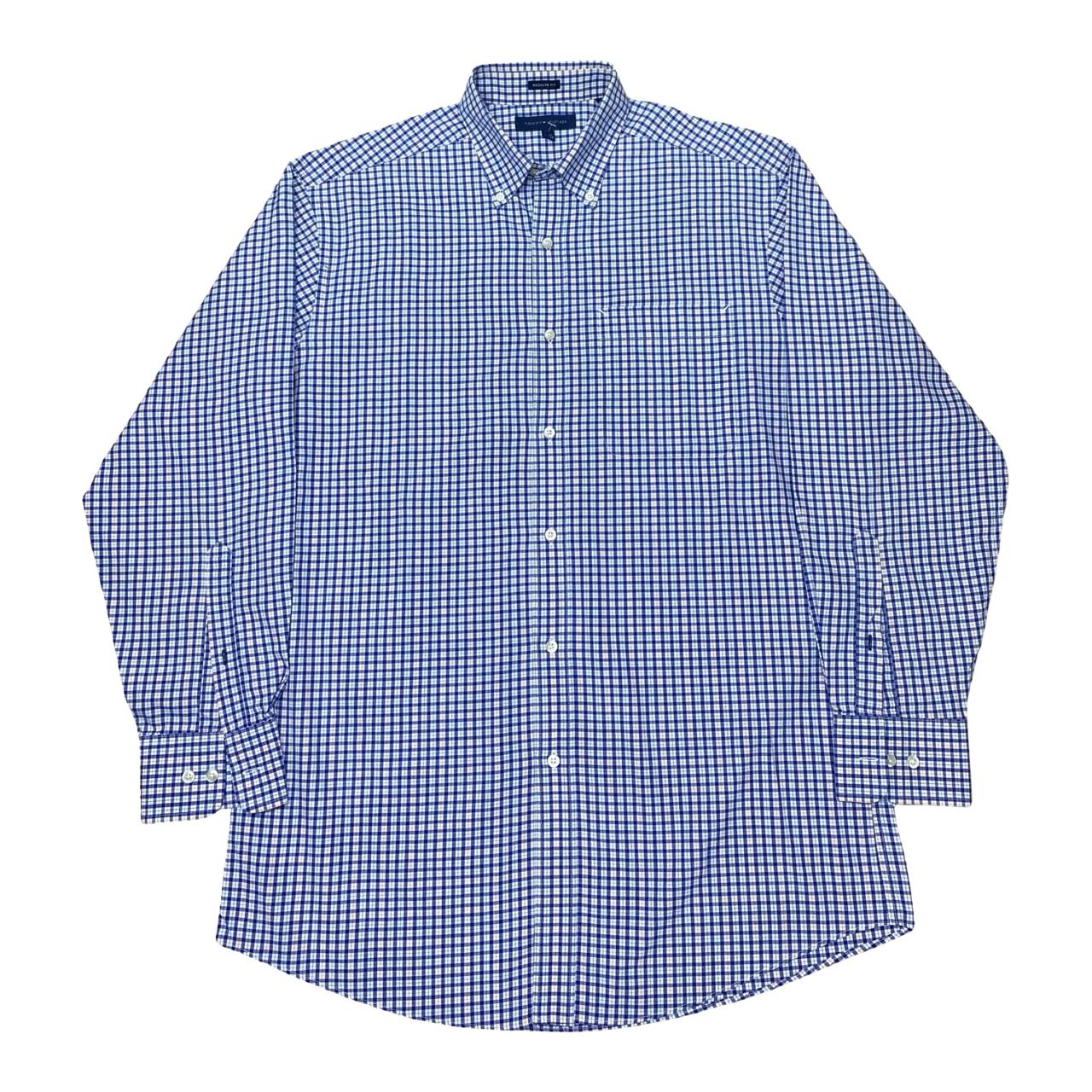 Tommy Hilfiger Blue Check Shirt | Medium | Chest 22.5”