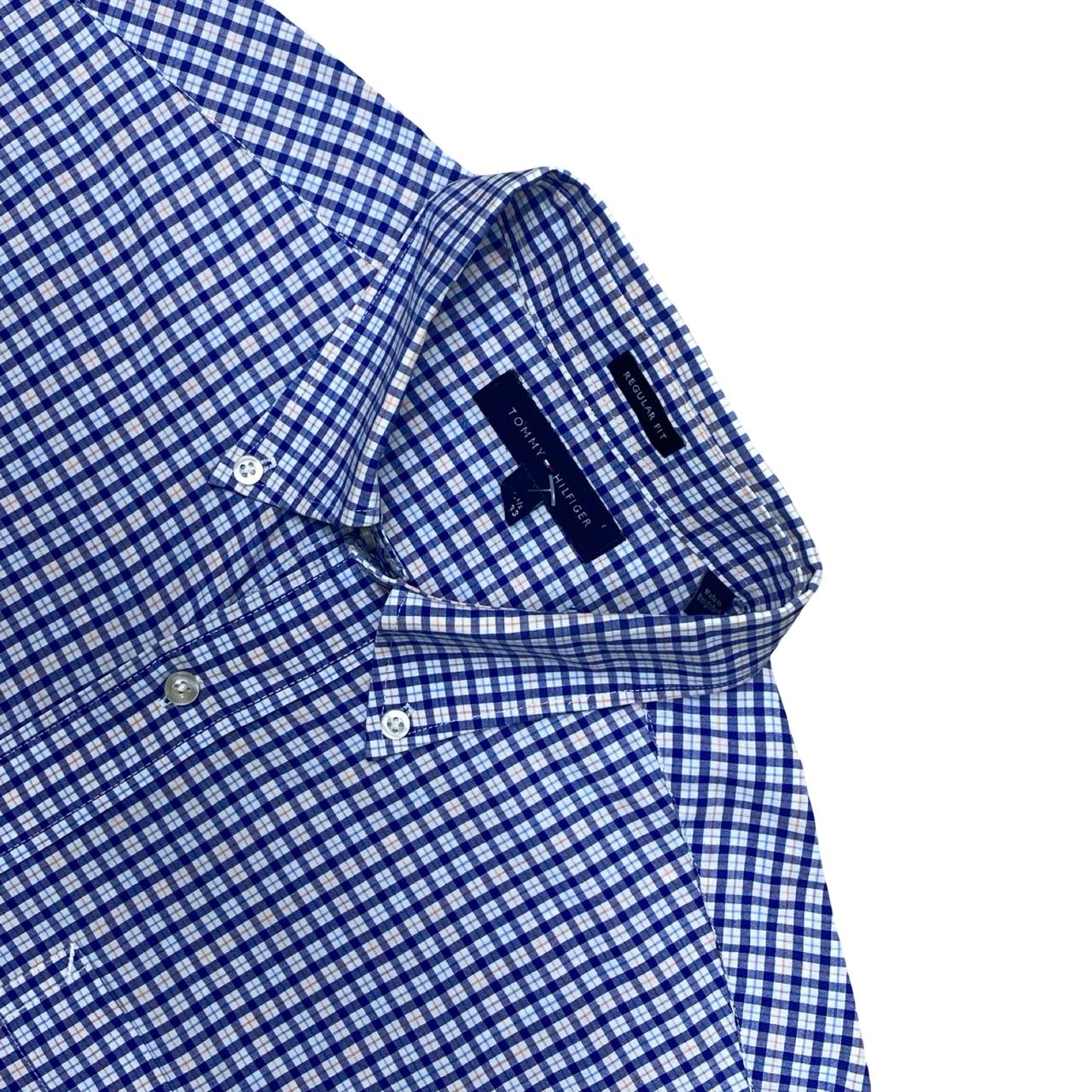 Tommy Hilfiger Blue Check Shirt | Medium | Chest 22.5”