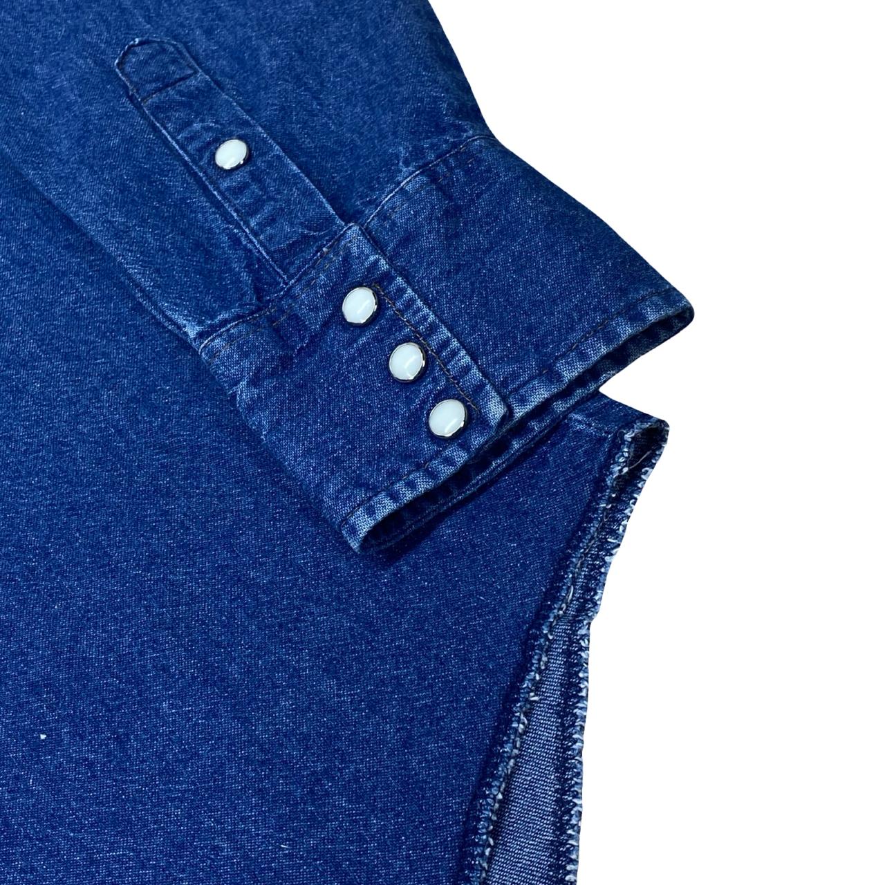 Wrangler Denim Western Shirt | Medium | Chest 21.5”