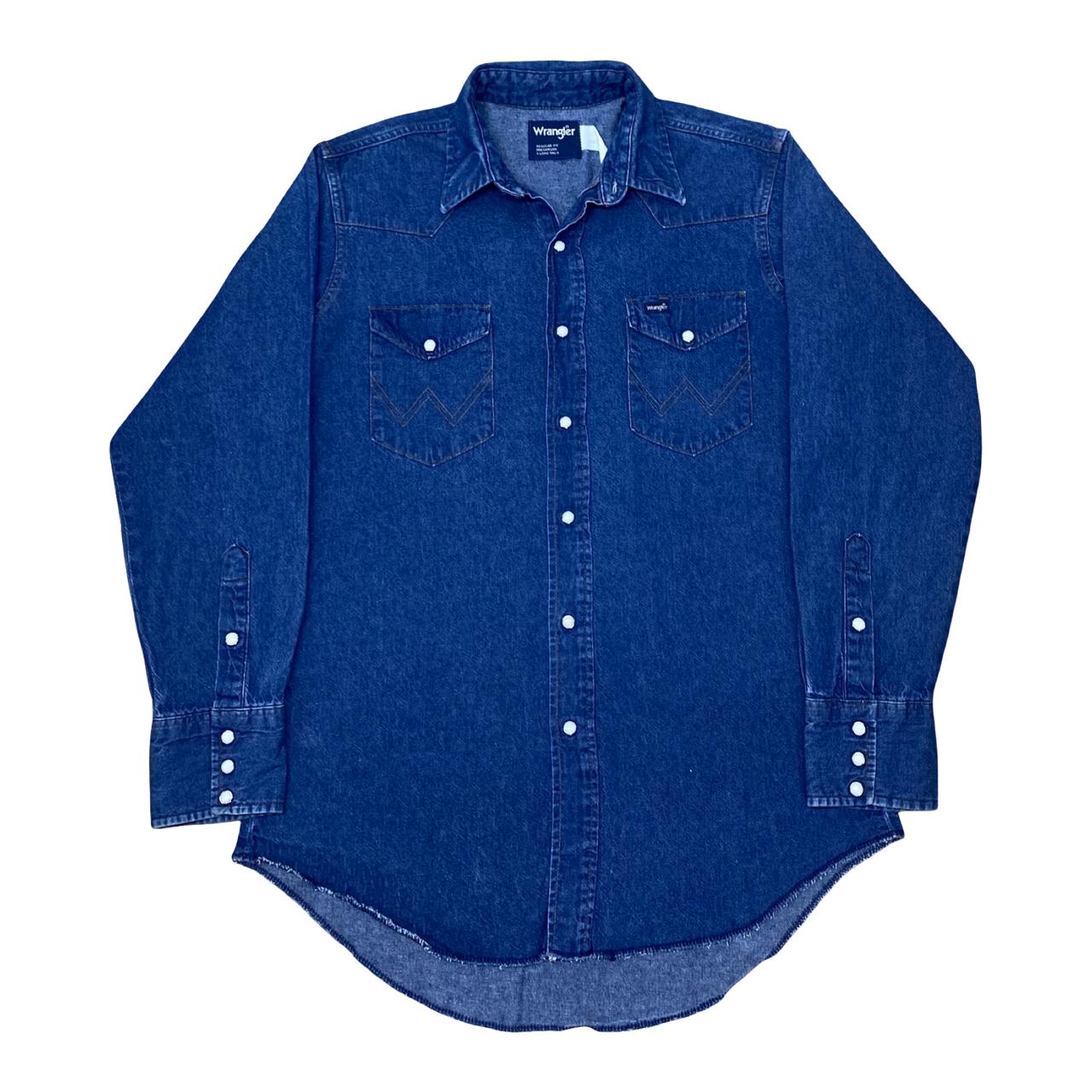 Wrangler Denim Western Shirt | Medium | Chest 21.5”