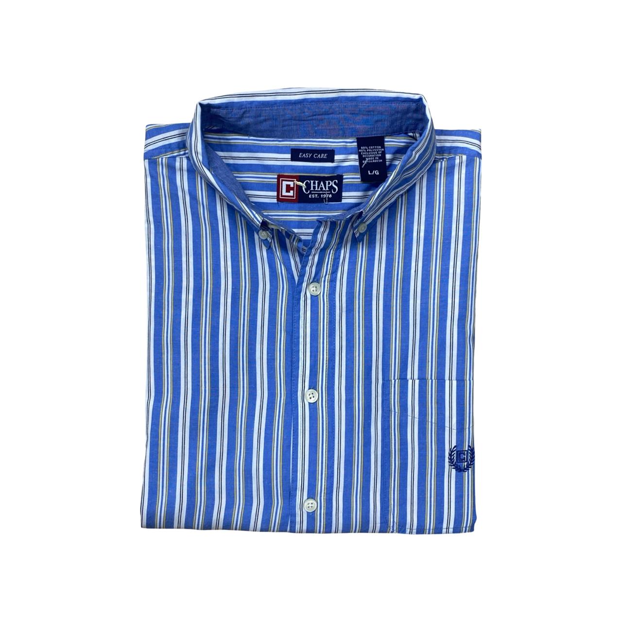 Chaps Striped Shirt | Large | Chest 25”
