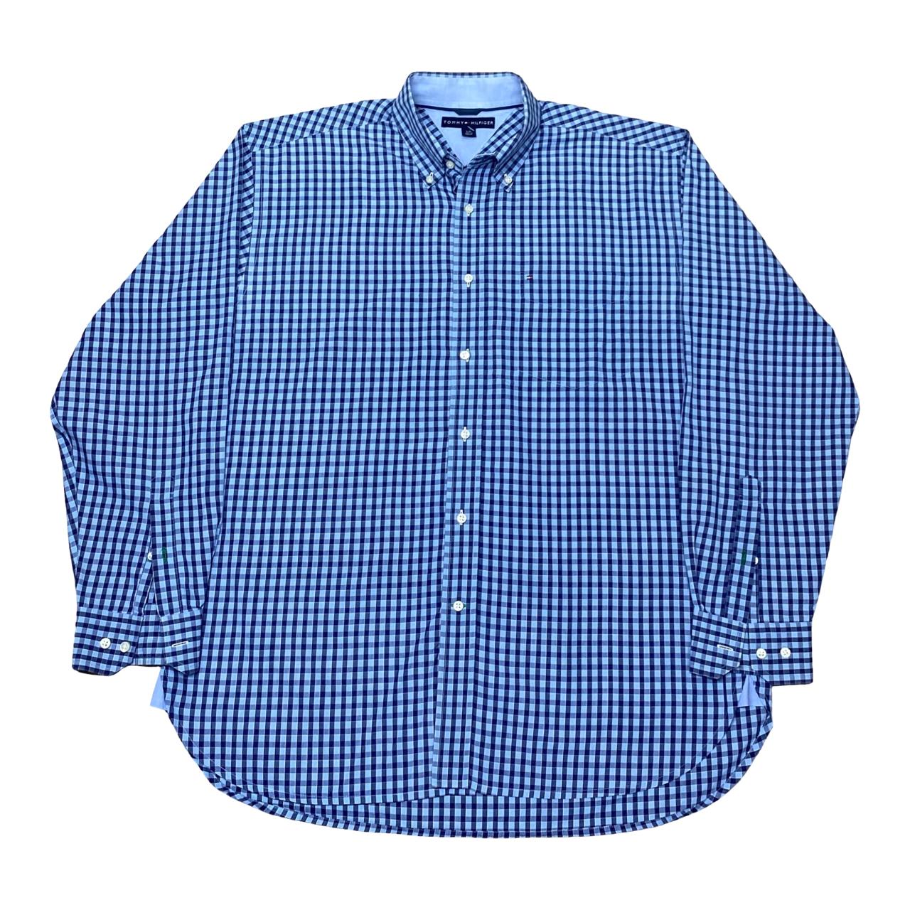 Tommy Hilfiger Blue Gingham Check Shirt | XL | Chest 25.5”