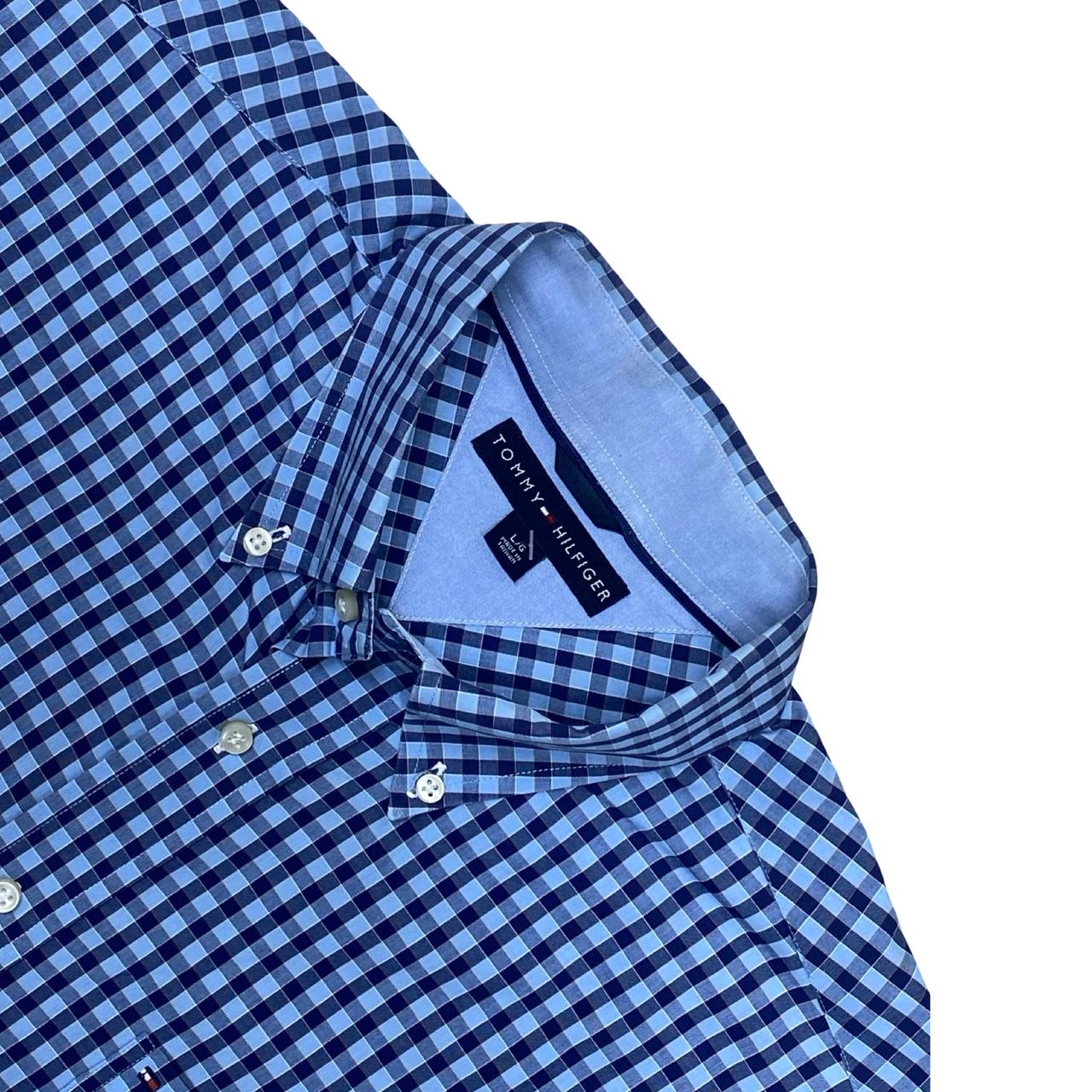 Tommy Hilfiger Blue Gingham Check Shirt | XL | Chest 25.5”