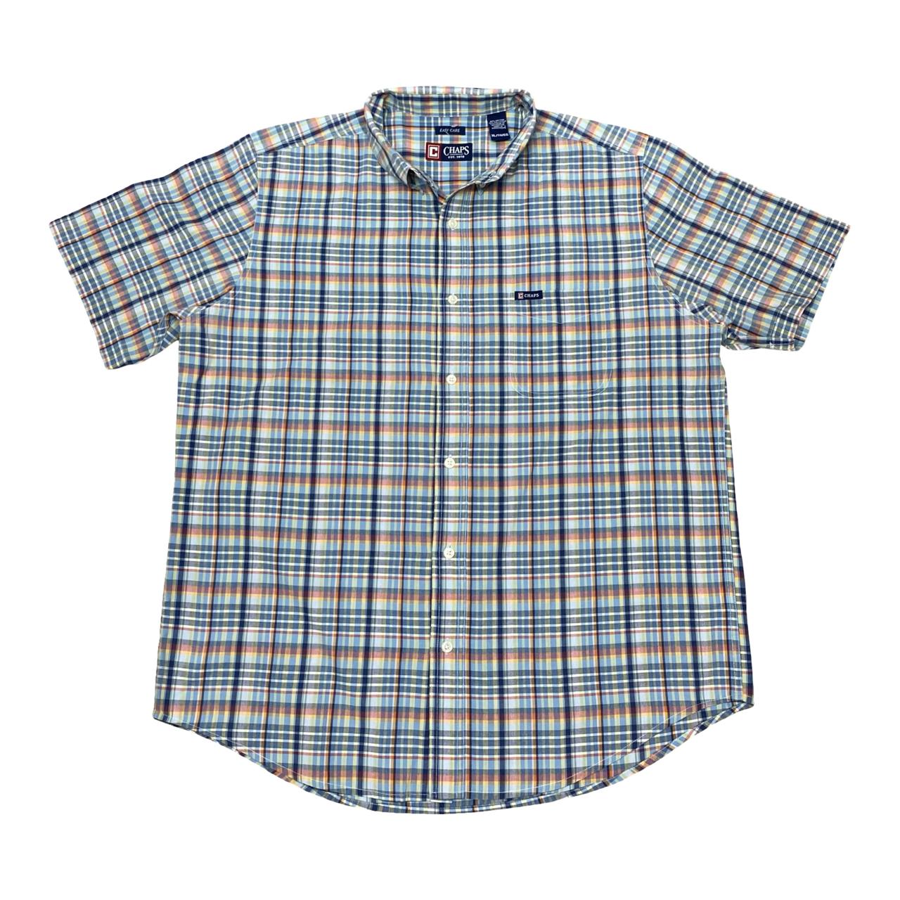 Chaps Multicolor Plaid Short Sleeve Shirt | XL | Chest 26”