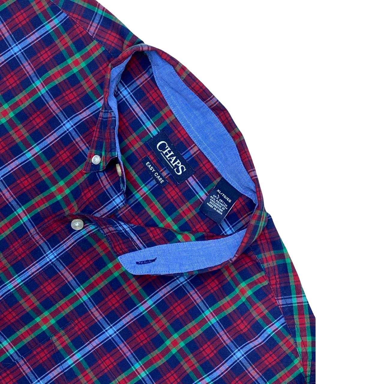 Chaps Red/Green/Blue Plaid Shirt | XL | Chest 26.5”