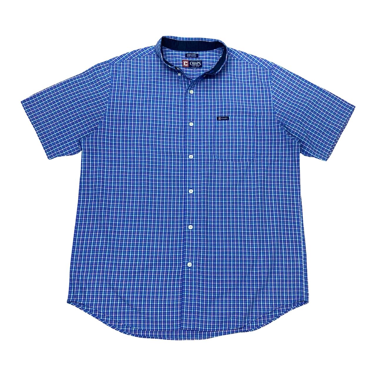 Chaps Short Sleeve Check Shirt | Large | Chest 25”