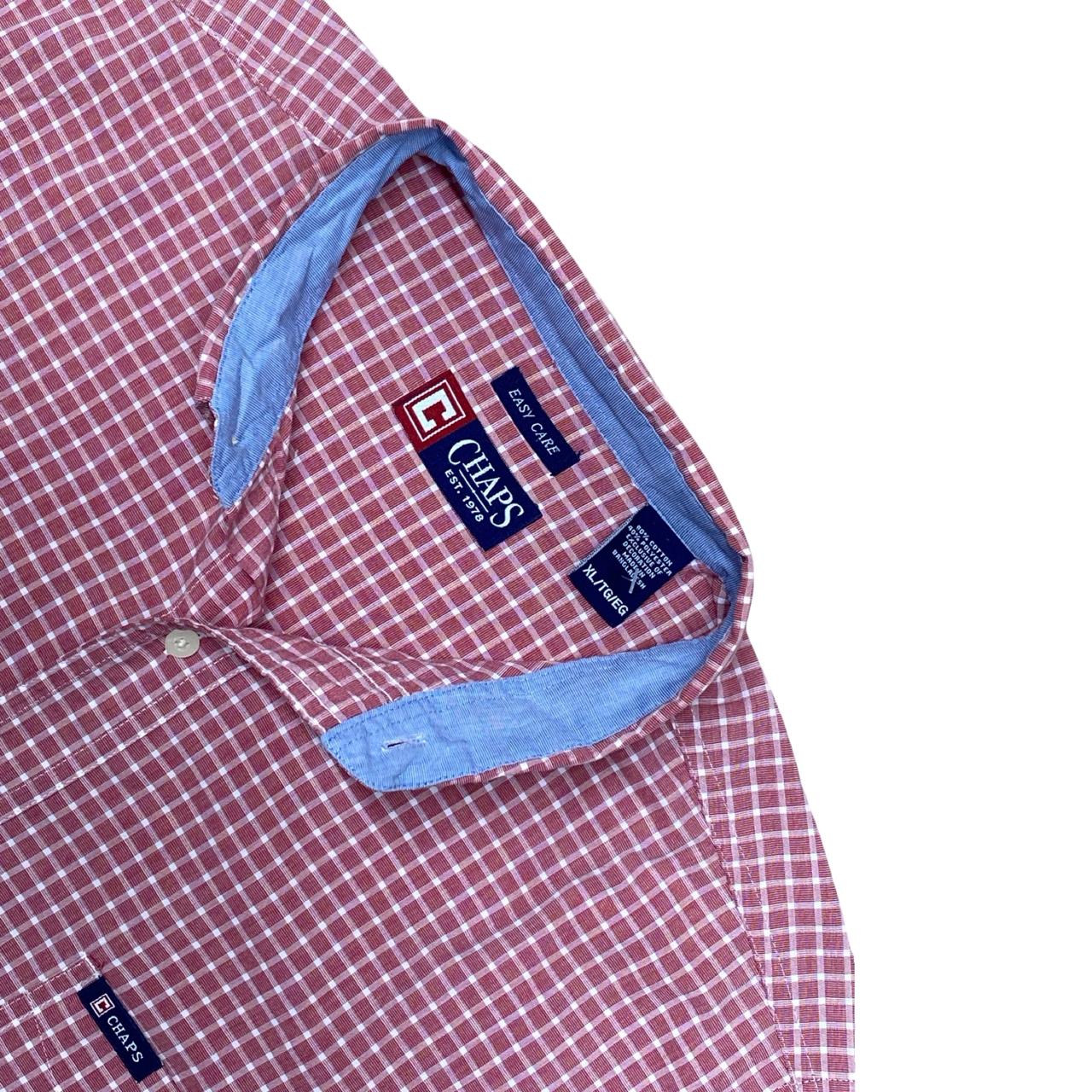 Chaps Short Sleeve Check Shirt | XL | Chest 26”