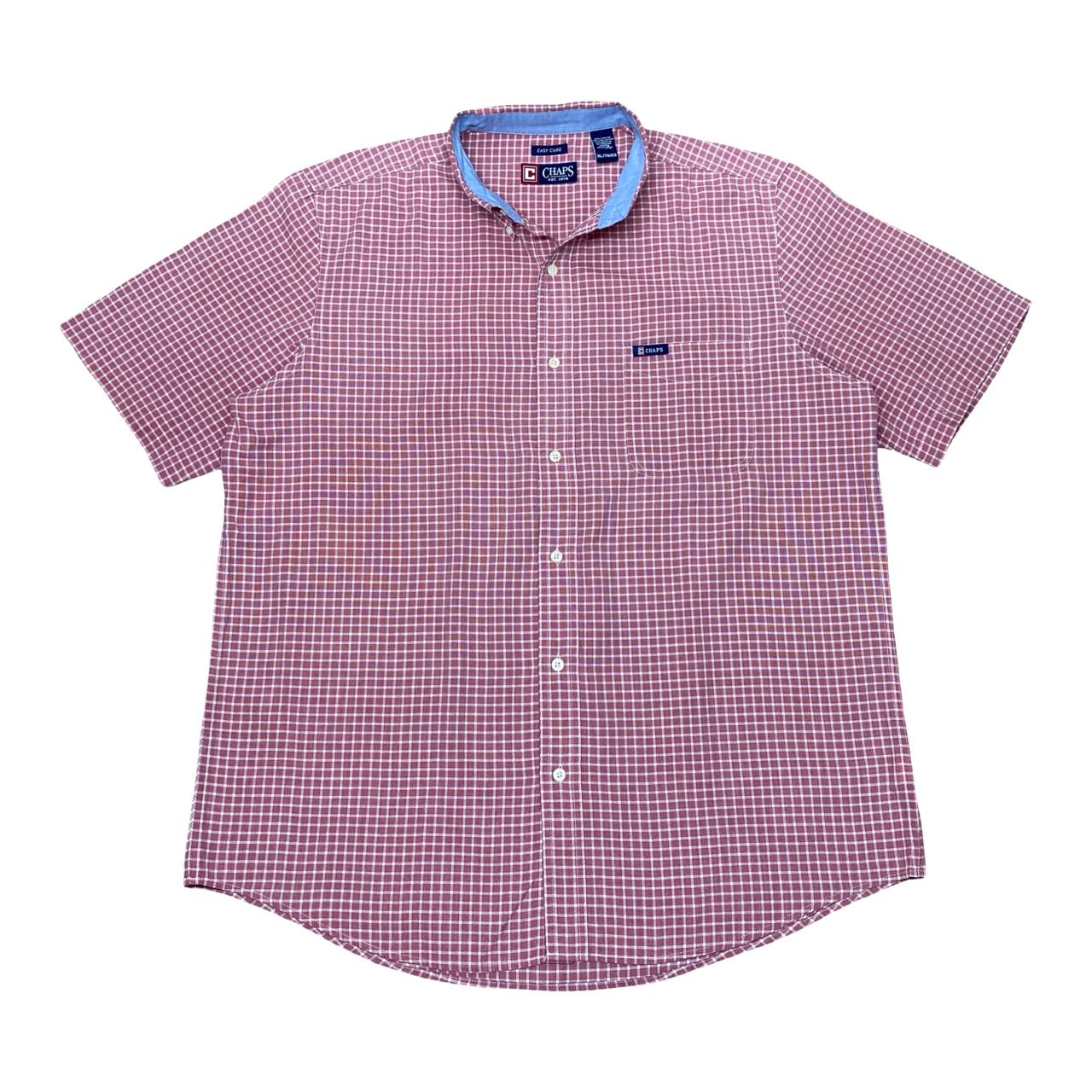 Chaps Short Sleeve Check Shirt | XL | Chest 26”