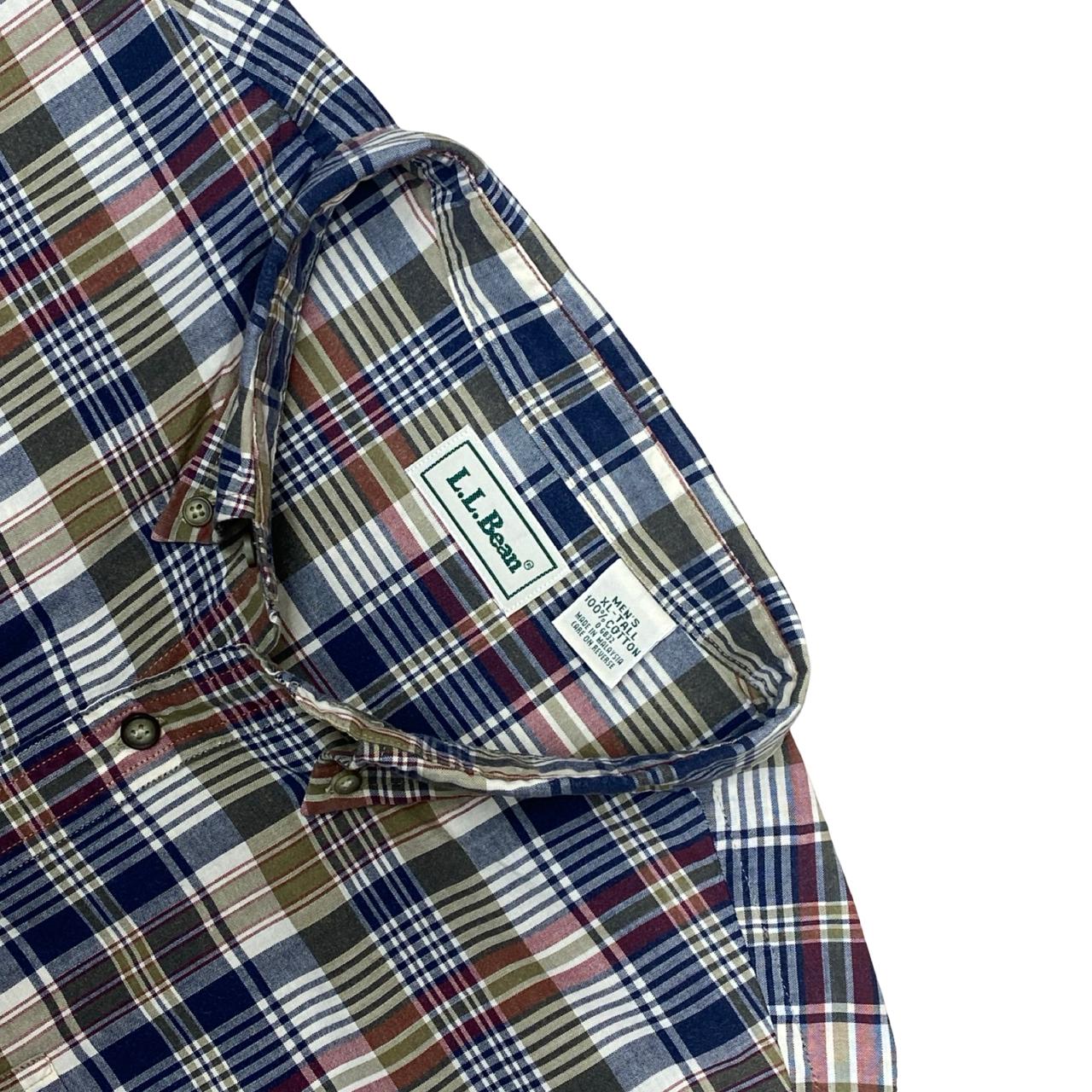 L.L. Bean Plaid Short Sleeve Shirt | XXL | Chest 27.5”