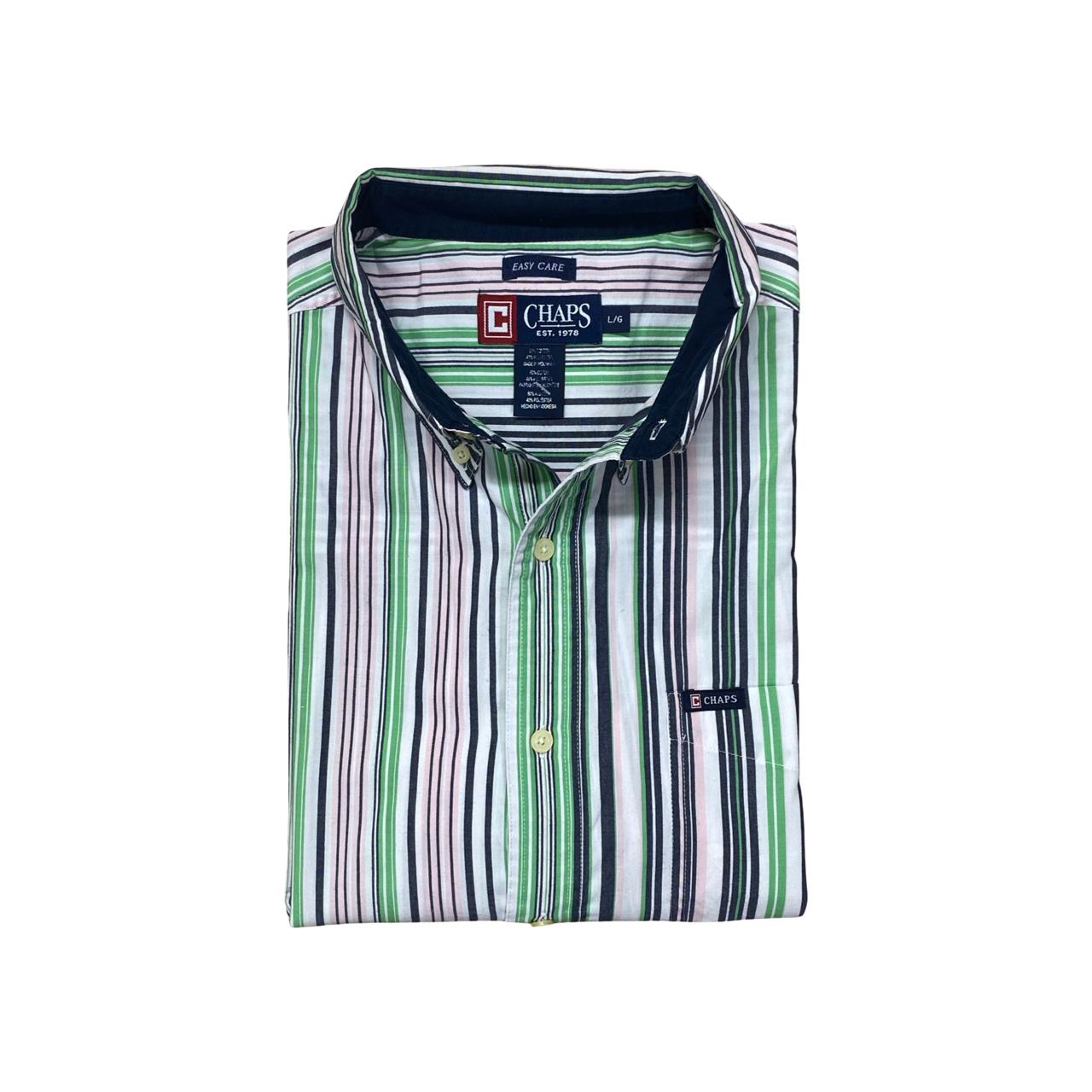 Chaps Striped Shirt | XL | Chest 25.5”
