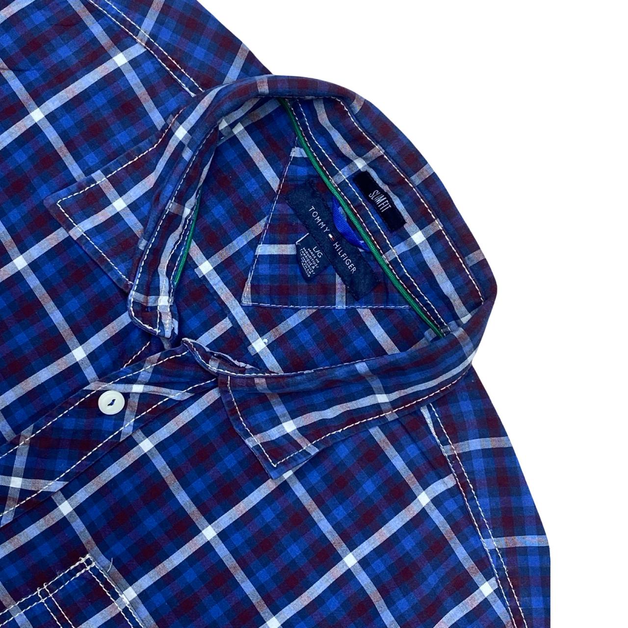 Tommy Hilfiger Plaid Shirt | Large | Chest 23.5”