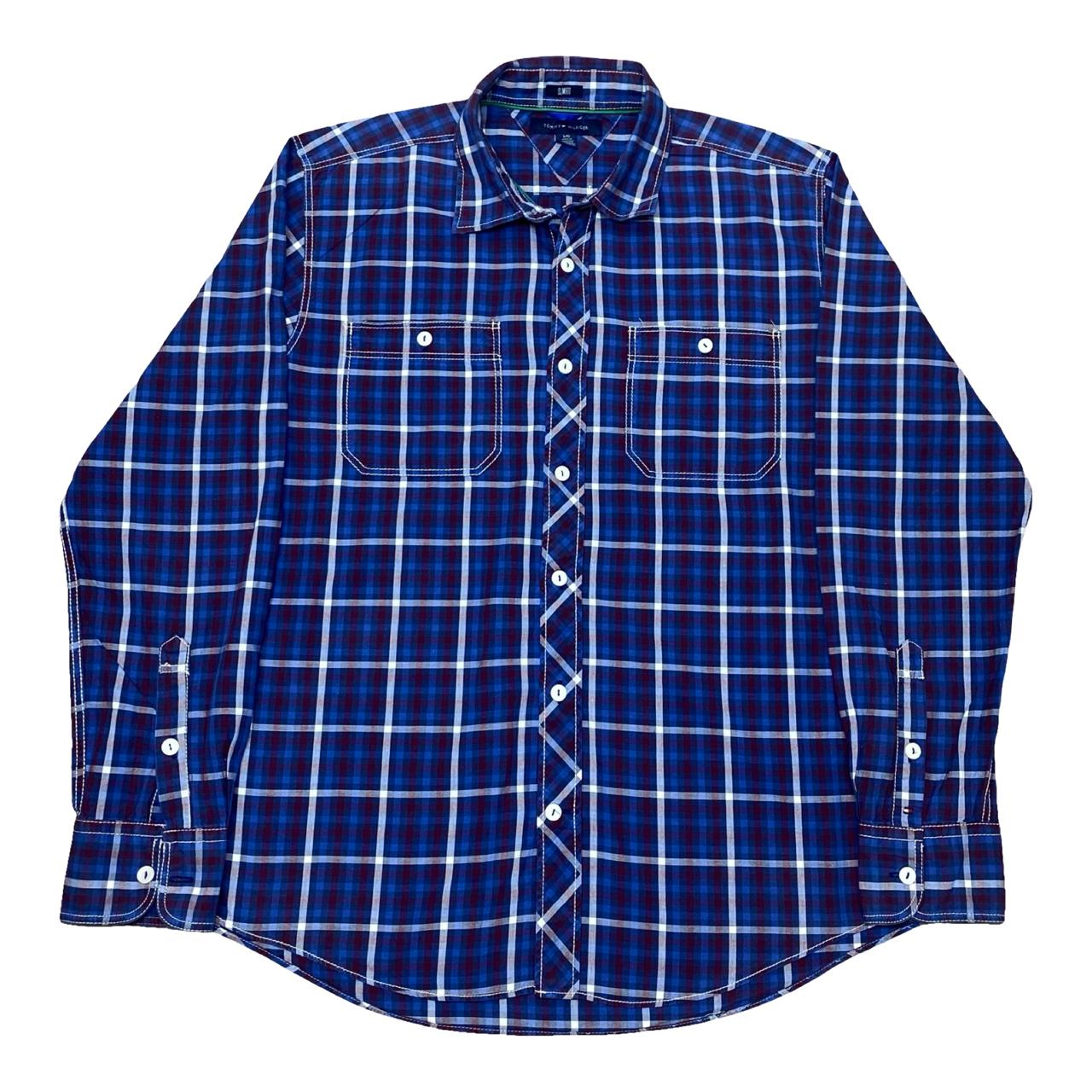Tommy Hilfiger Plaid Shirt | Large | Chest 23.5”