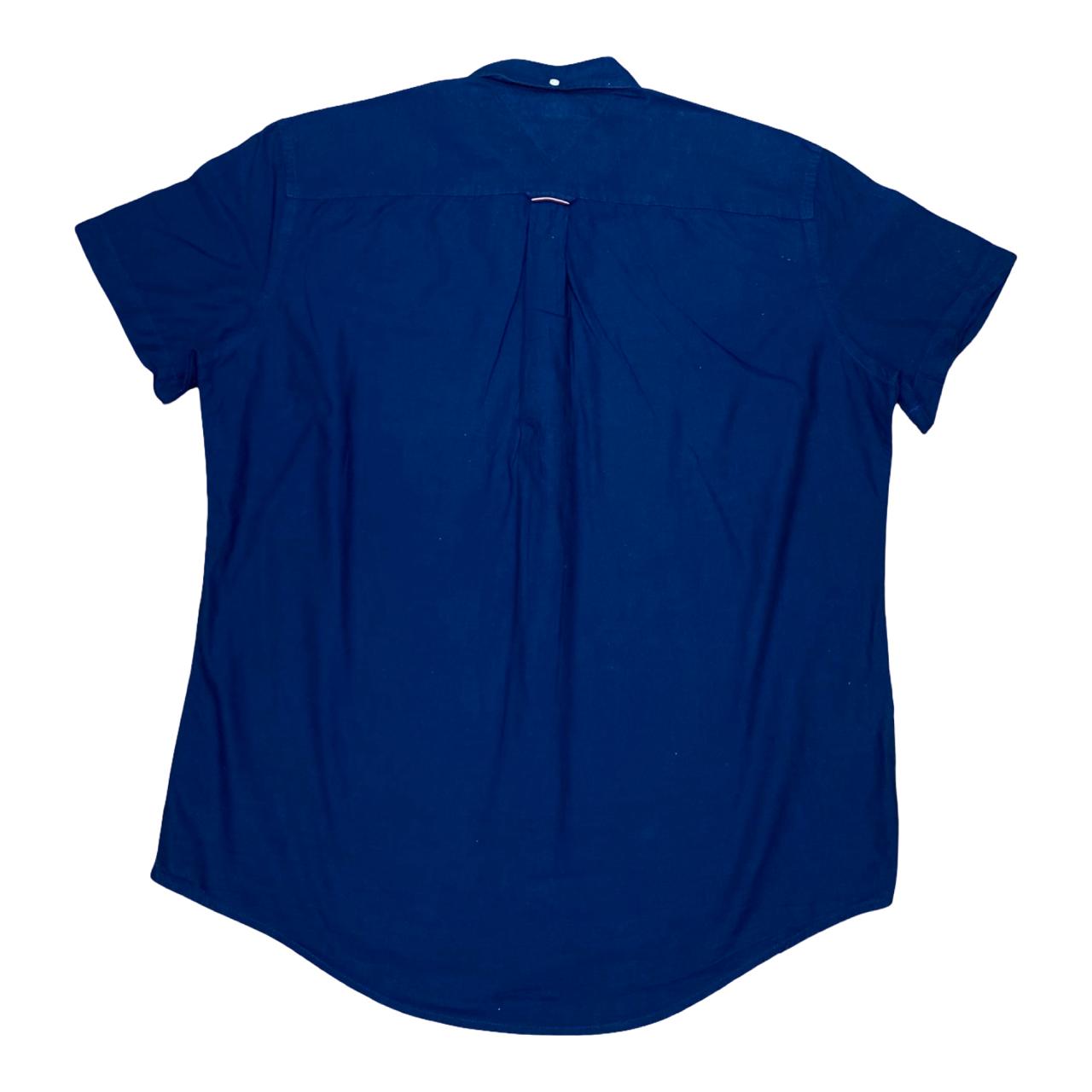 Tommy Hilfiger Navy Short Sleeve Shirt | XL | Chest 25.5”