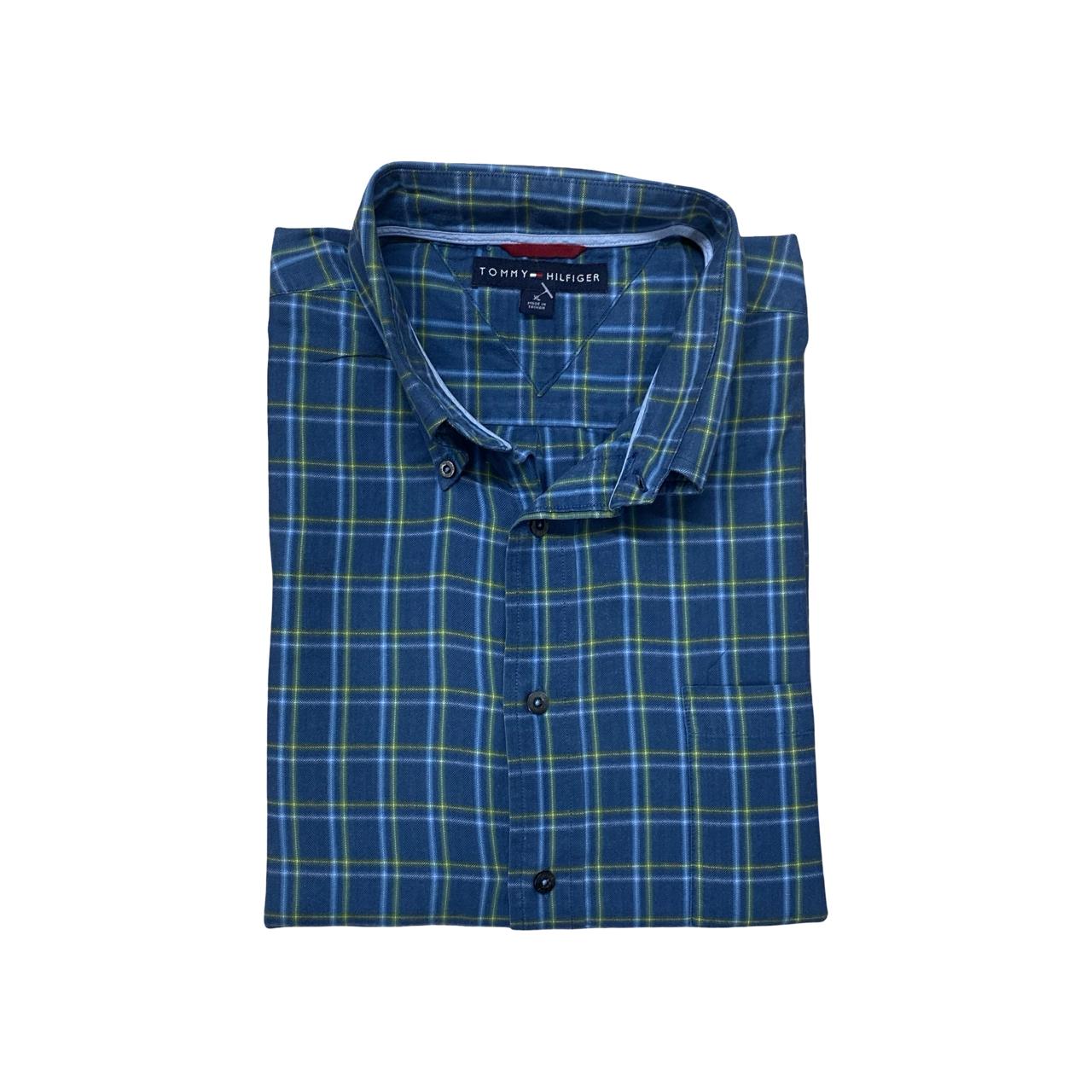 Tommy Hilfiger Blue Check Shirt | XXL | Chest 27”