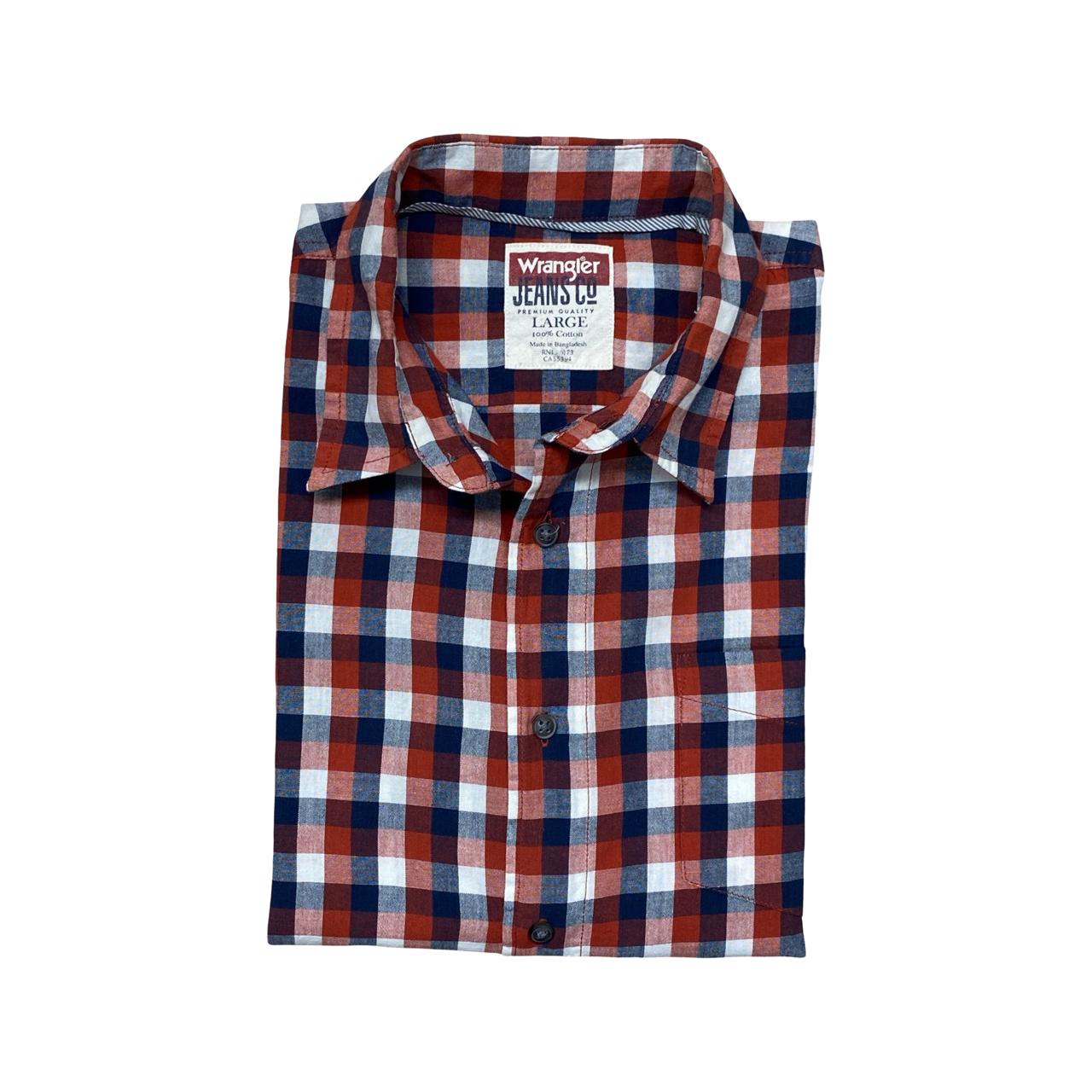 Wrangler Checkered Shirt | Large | Chest 24.5”