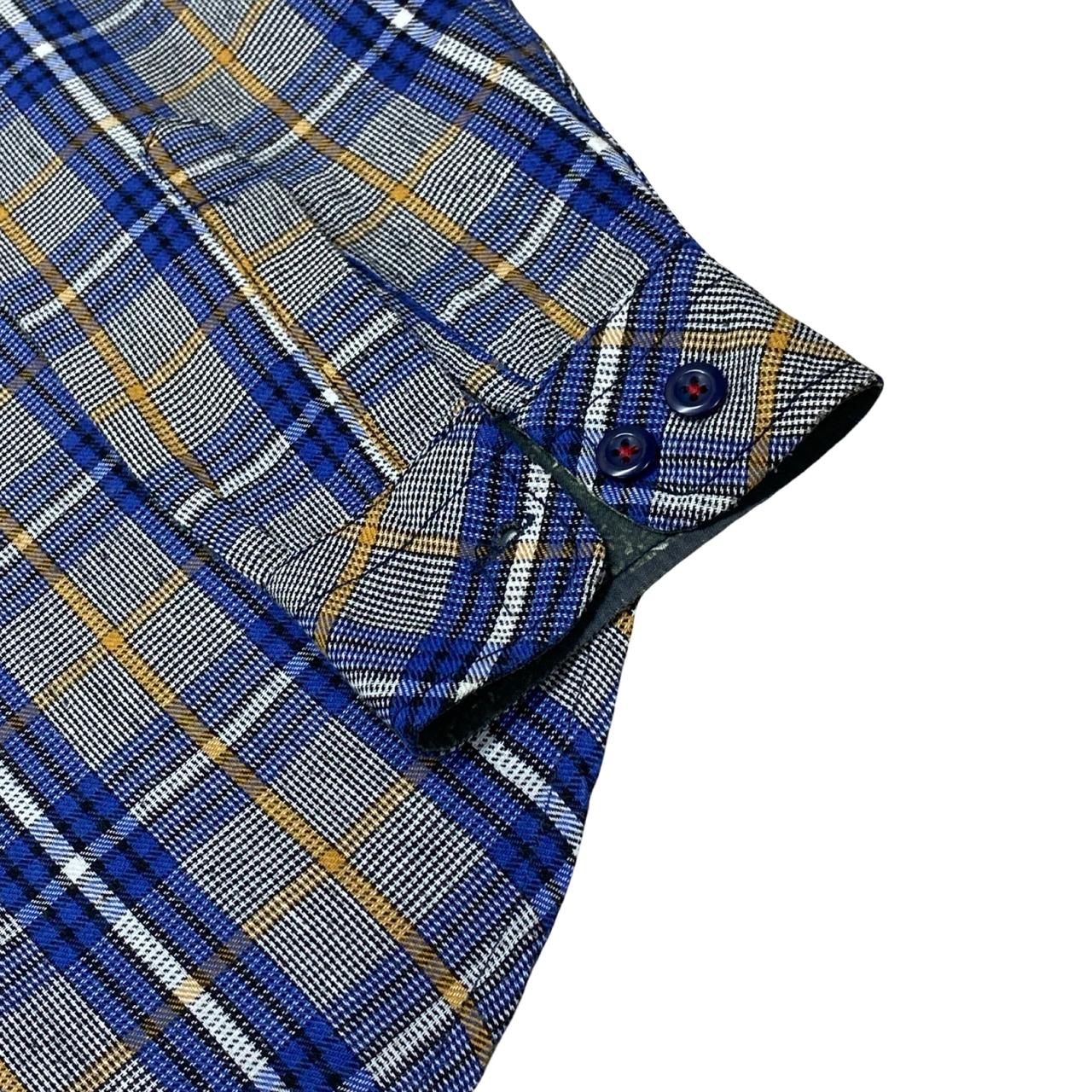 Wrangler Blue & Yellow Plaid Shirt | Medium | Chest 20.5”