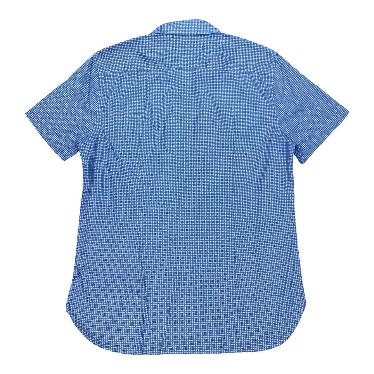 Tommy Hilfiger Blue Micro-Check Shirt | Medium | Chest 20.5”