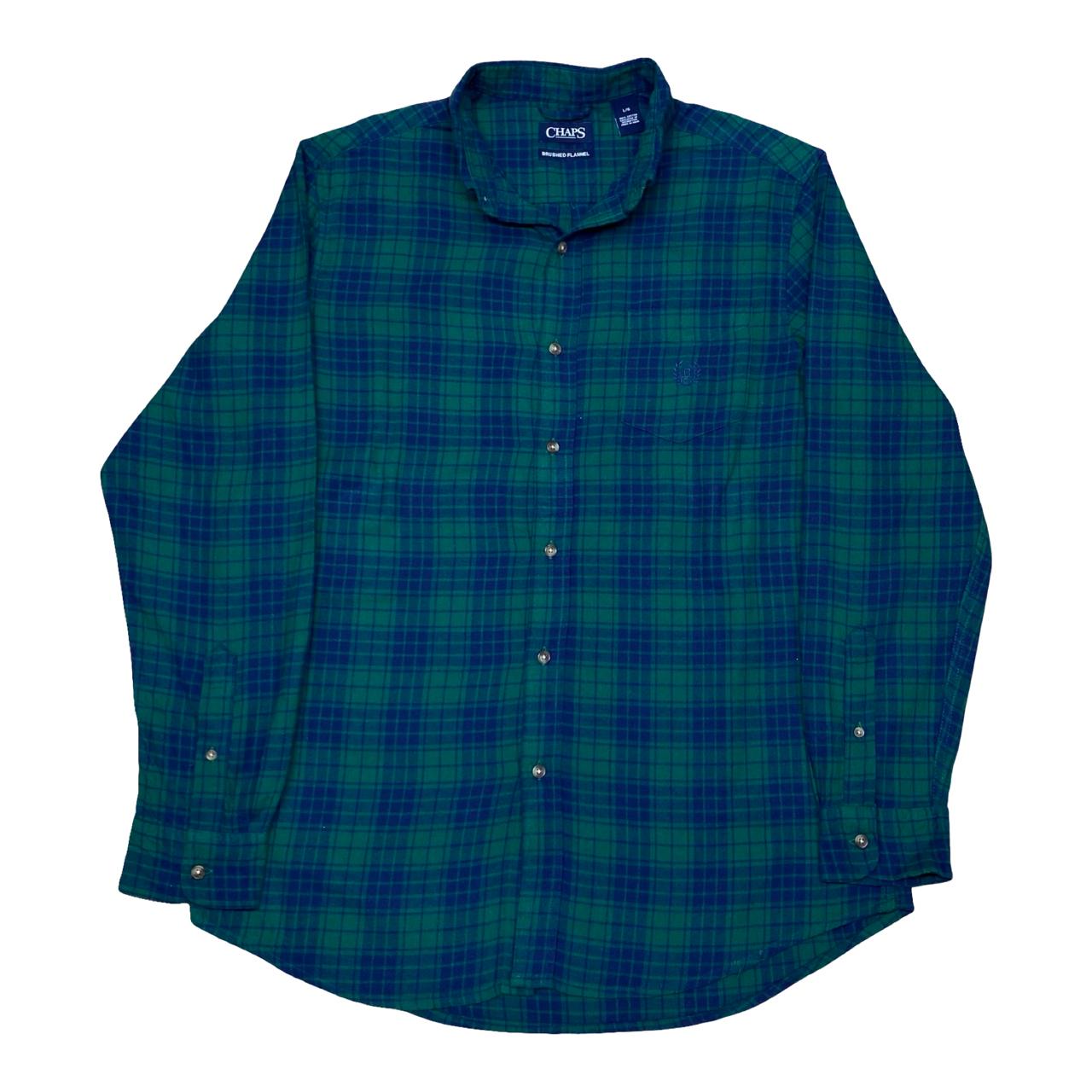 Chaps Brushed Flannel Shirt | Large | Chest 24”
