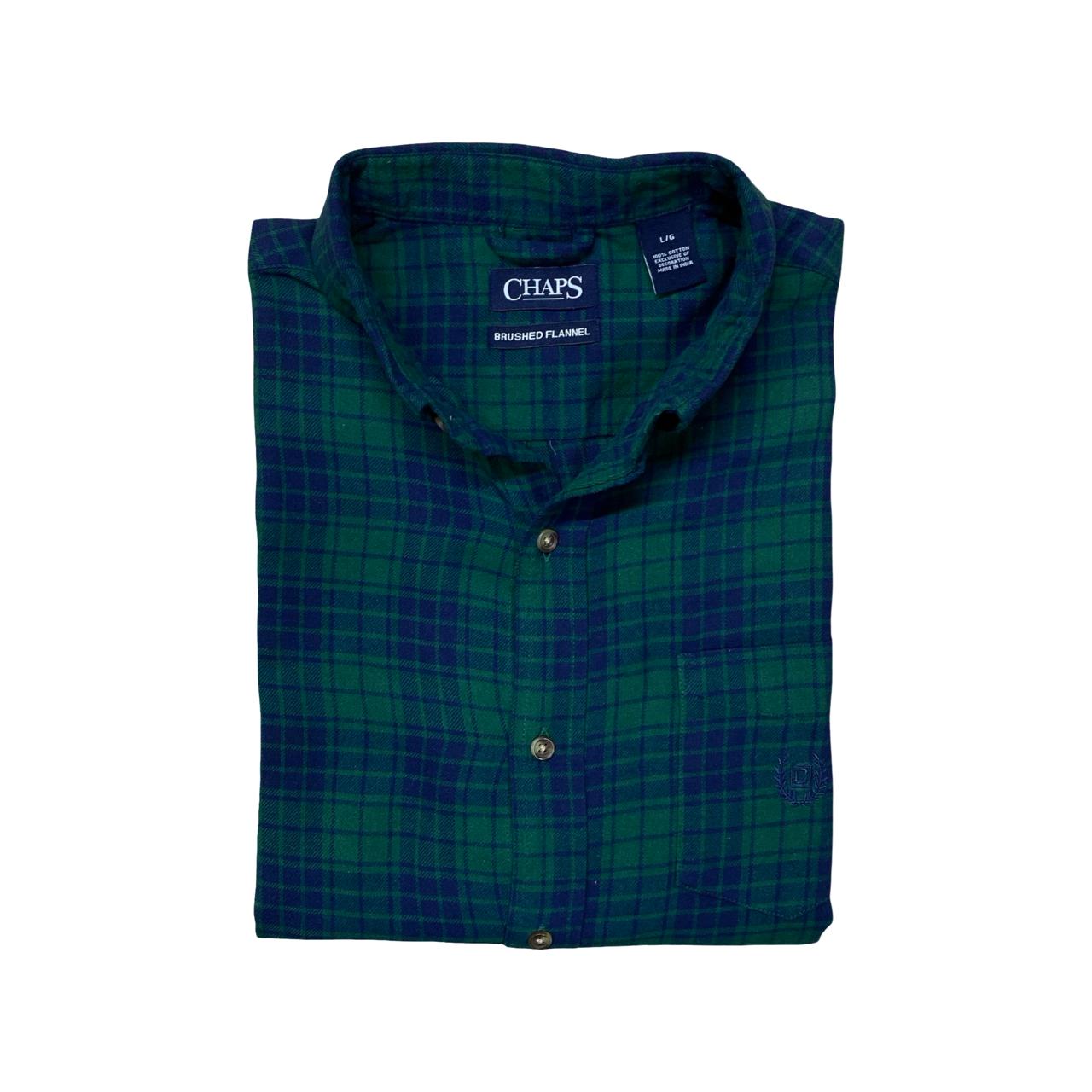 Chaps Brushed Flannel Shirt | Large | Chest 24”