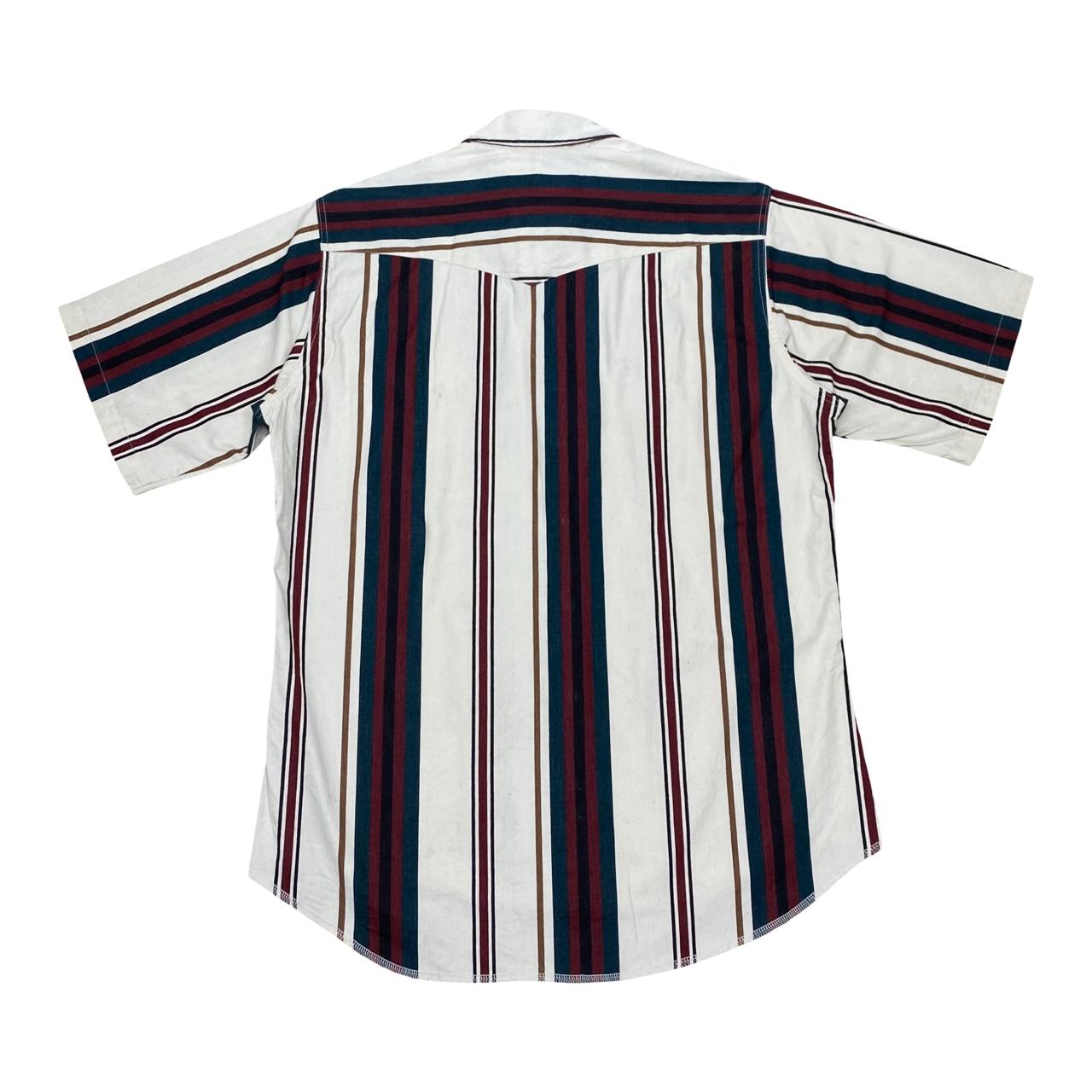 Wrangler Striped Short Sleeve Shirt | Large | Chest 24”