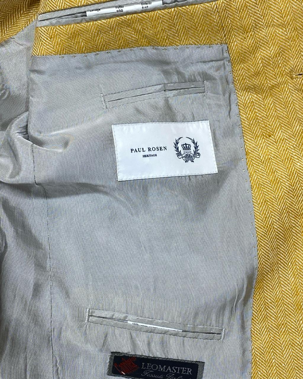 Anson’s Beige Herringbone Linen Blazer | Medium | Chest 22.5”