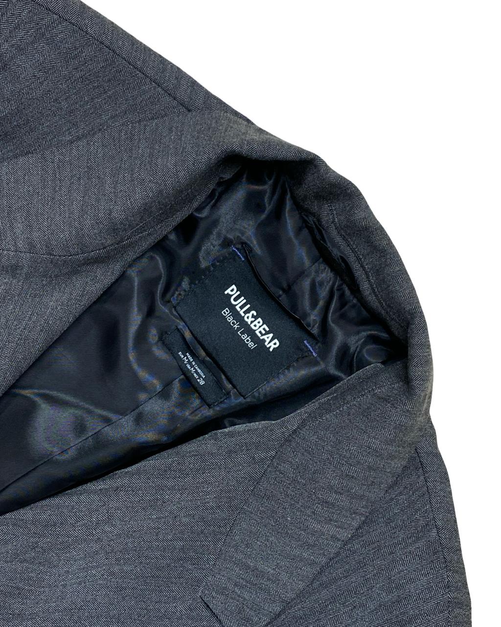 Pull & Bear Black Label Double-Breasted Blazer | Large | Chest 23”