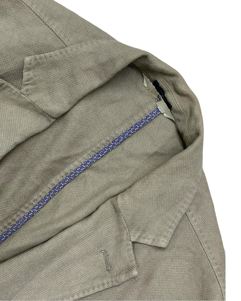 Massimo Dutti Light Olive Green Linen Blazer | Medium | Chest 22”