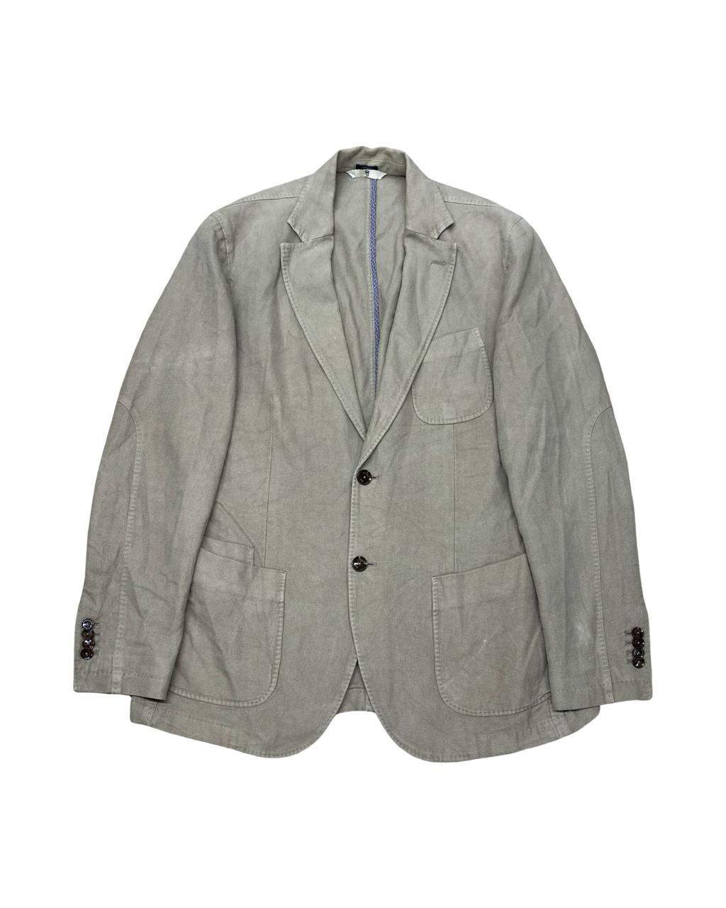 Massimo Dutti Light Olive Green Linen Blazer | Medium | Chest 22”