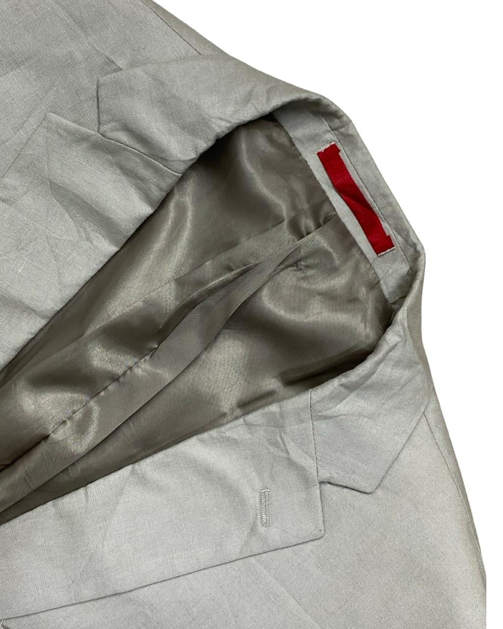 Tom English Light Grey Linen Blend Blazer | Large | Chest 23”