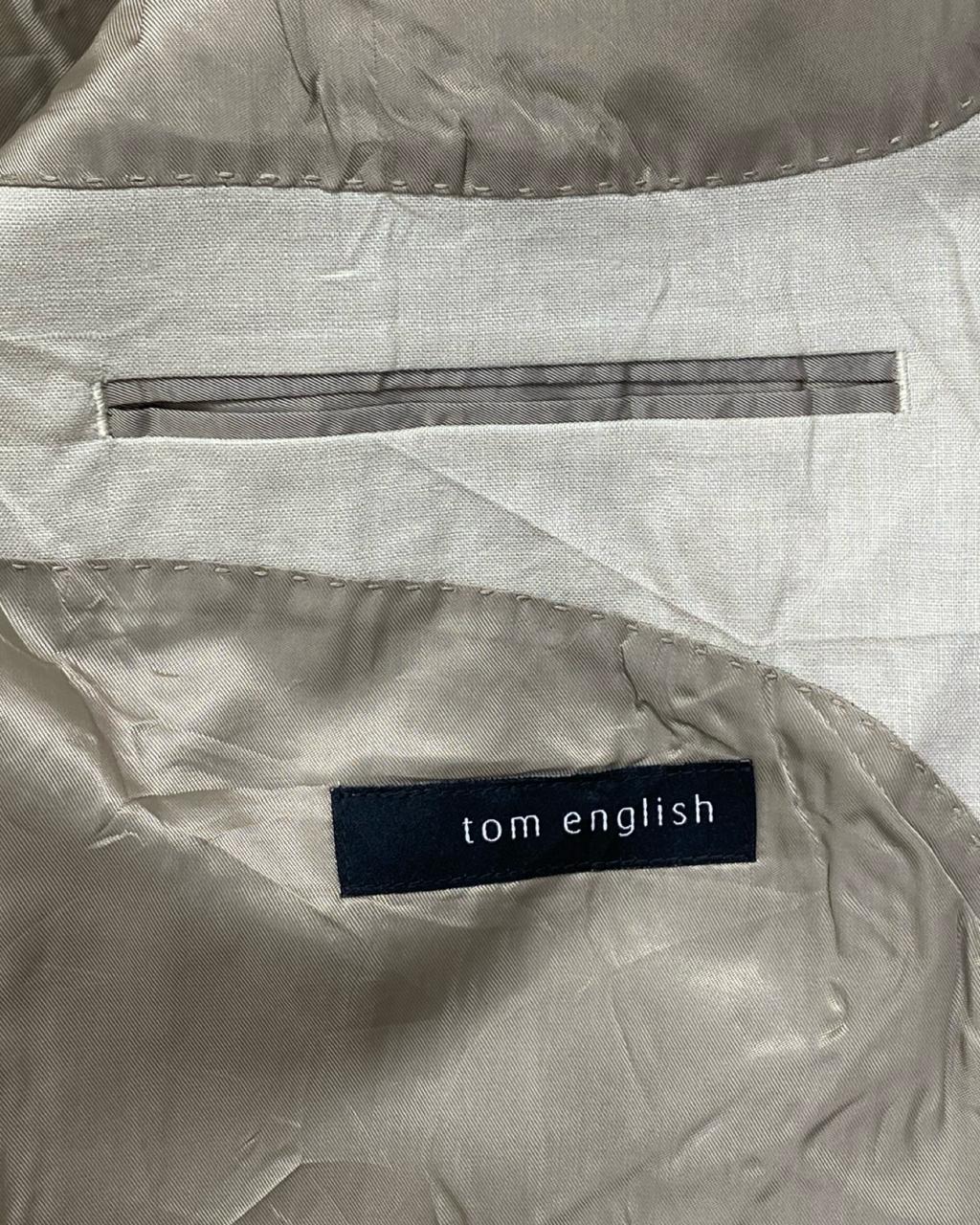 Tom English Light Grey Linen Blend Blazer | Large | Chest 23”