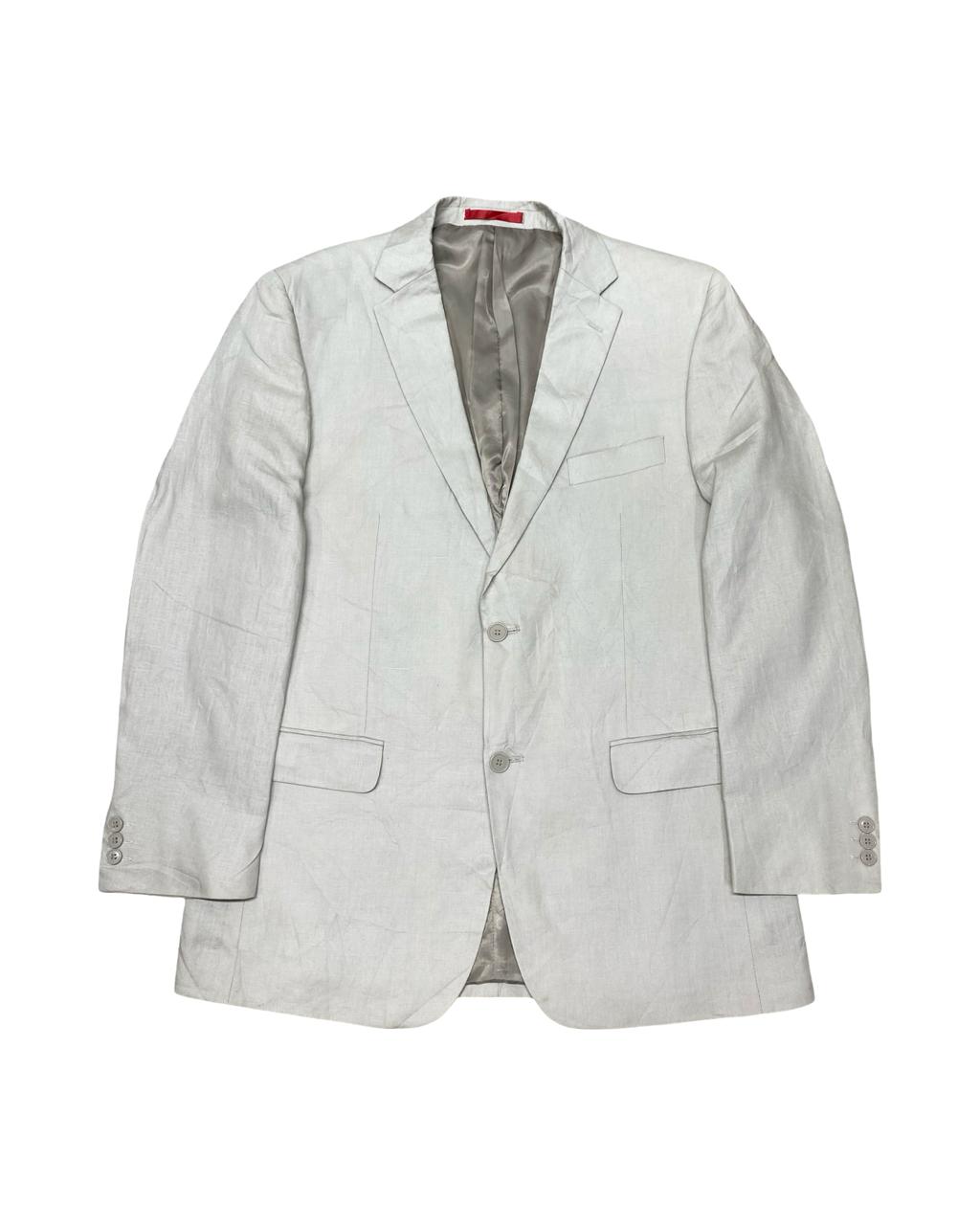 Tom English Light Grey Linen Blend Blazer | Large | Chest 23”