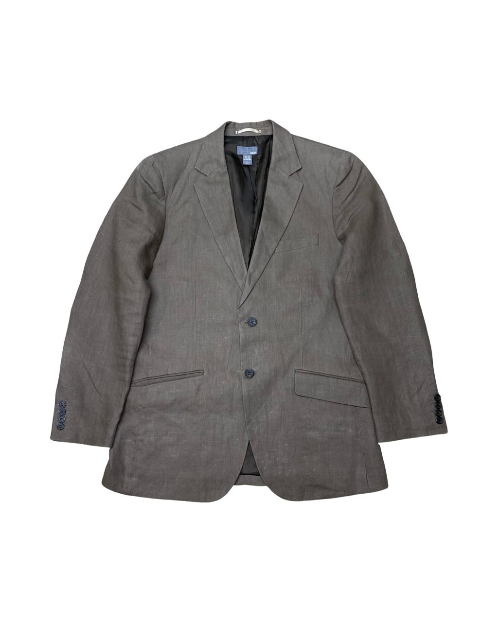 H&M Brown Linen-Blend Blazer | Medium | Chest 22”