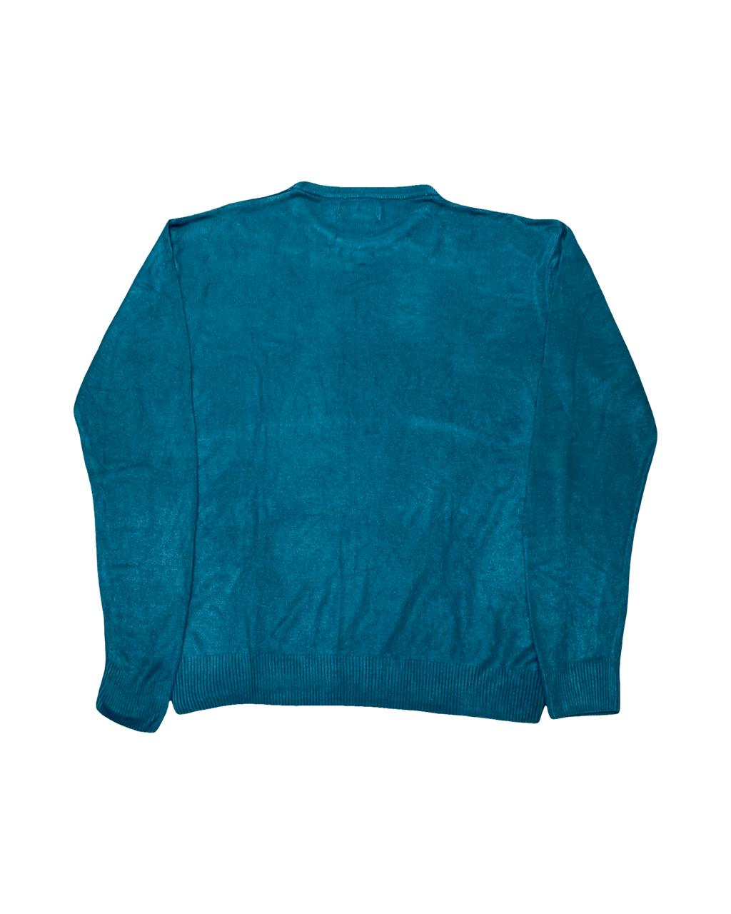 Next Teal Knit Crew Neck Sweater | Large | Chest 23”