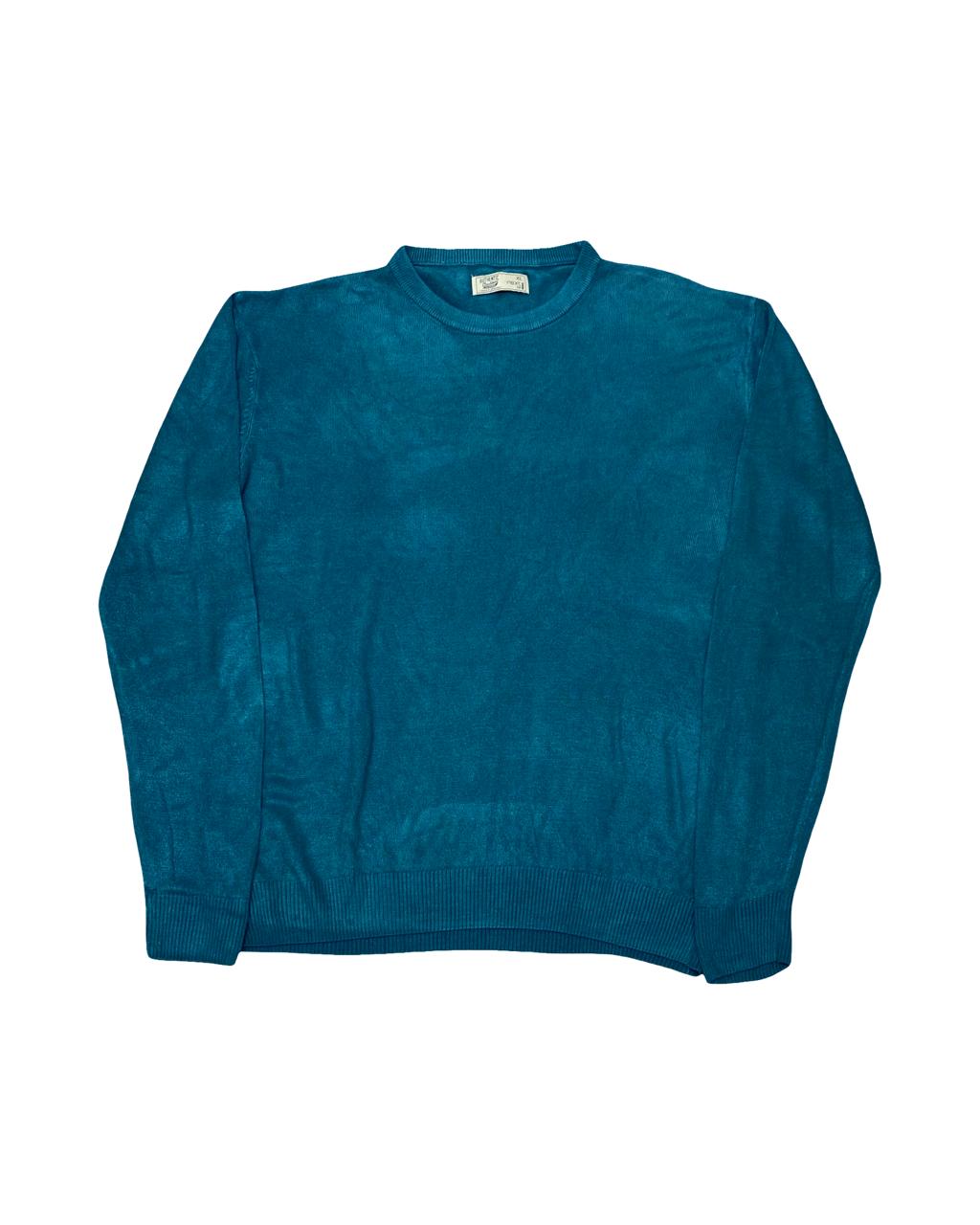 Next Teal Knit Crew Neck Sweater | Large | Chest 23”