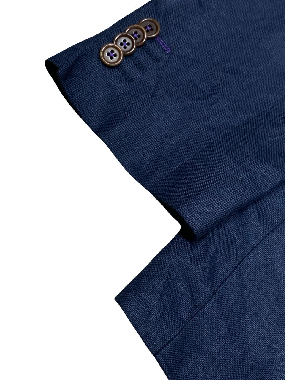 Sand Copenhagen Navy Linen Blazer | Medium | Chest 22.5”