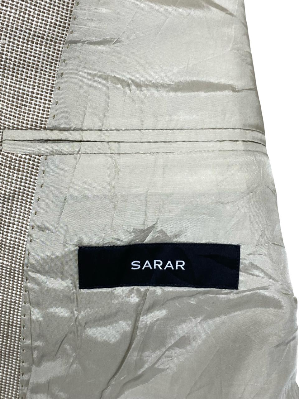 Sarar Light Beige Italian Fabric Blazer | Large | Chest 23.5”