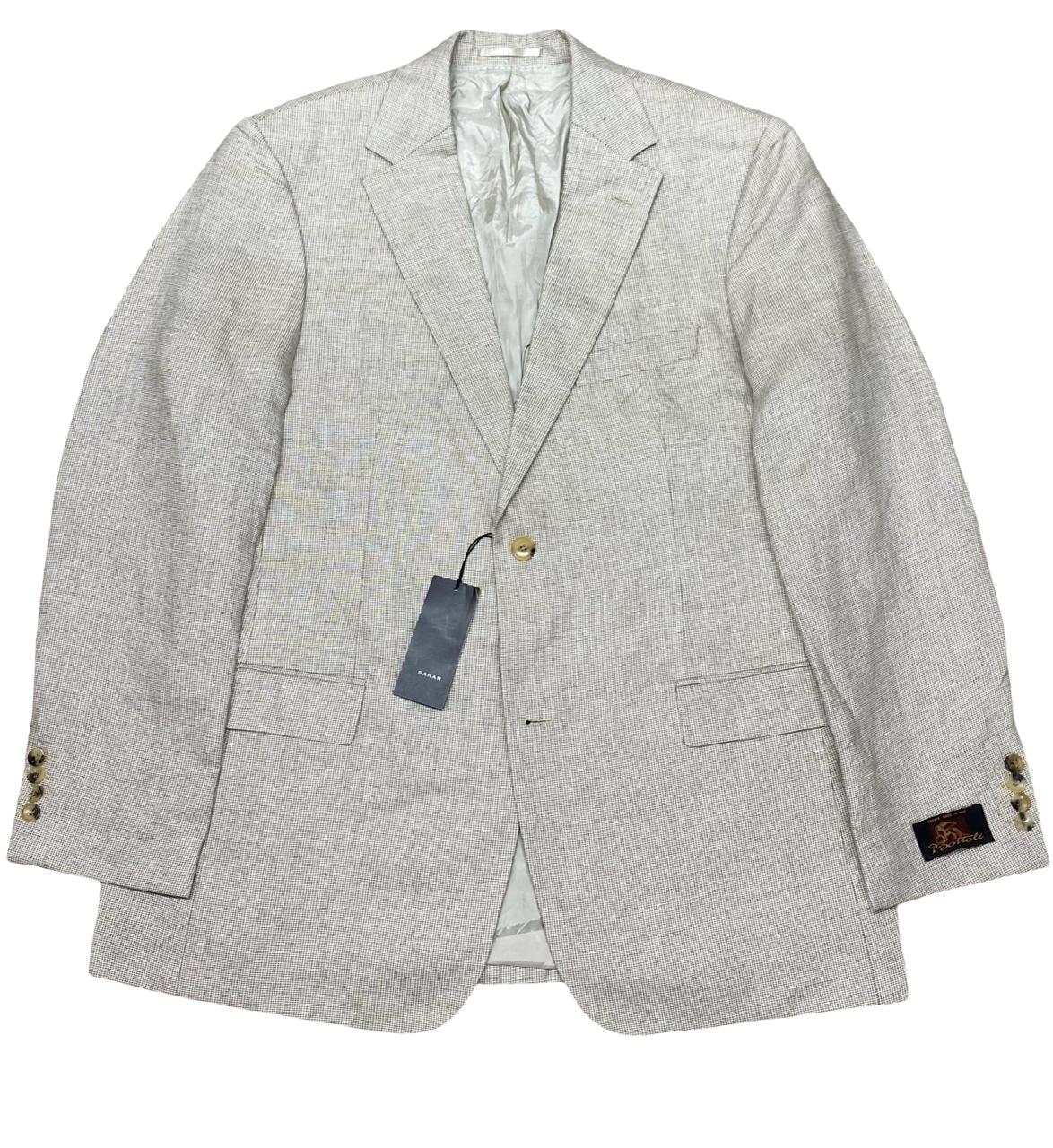 Sarar Light Beige Italian Fabric Blazer | Large | Chest 23.5”