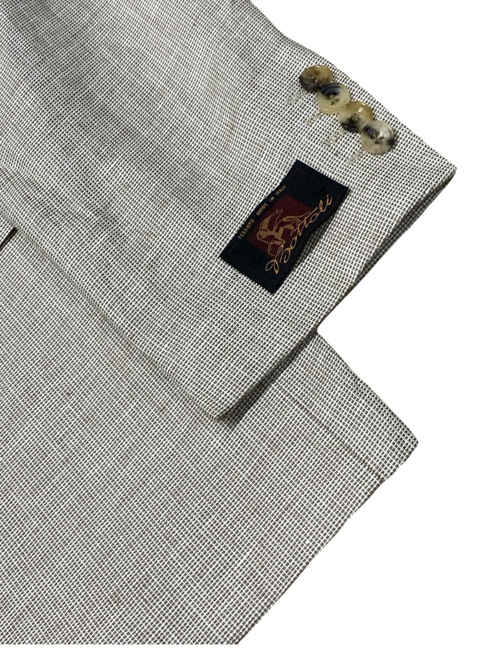 Sarar Light Beige Italian Fabric Blazer | Large | Chest 23.5”