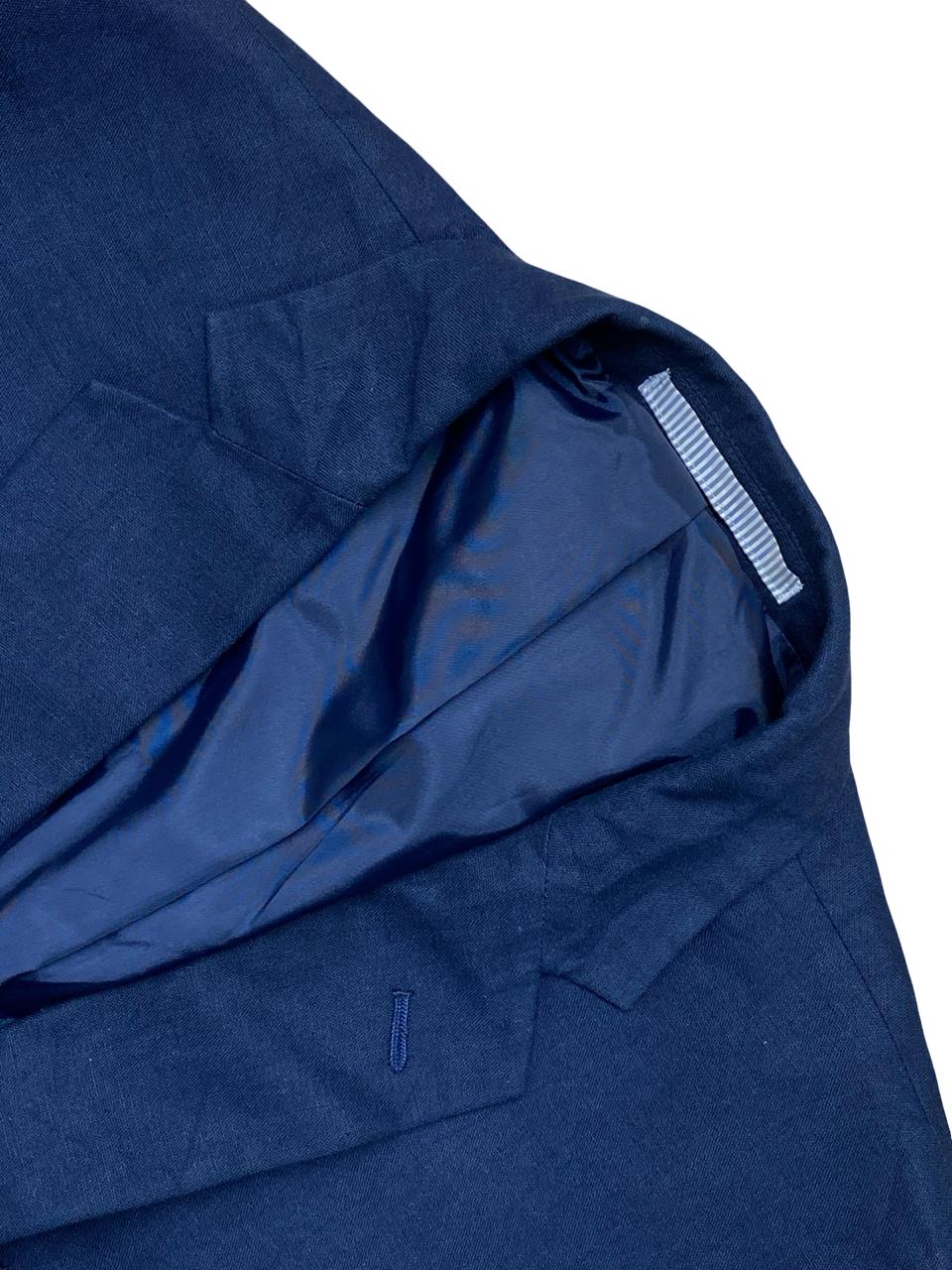 M&S Collection Blue Linen Blend Blazer | Large | Chest 23”