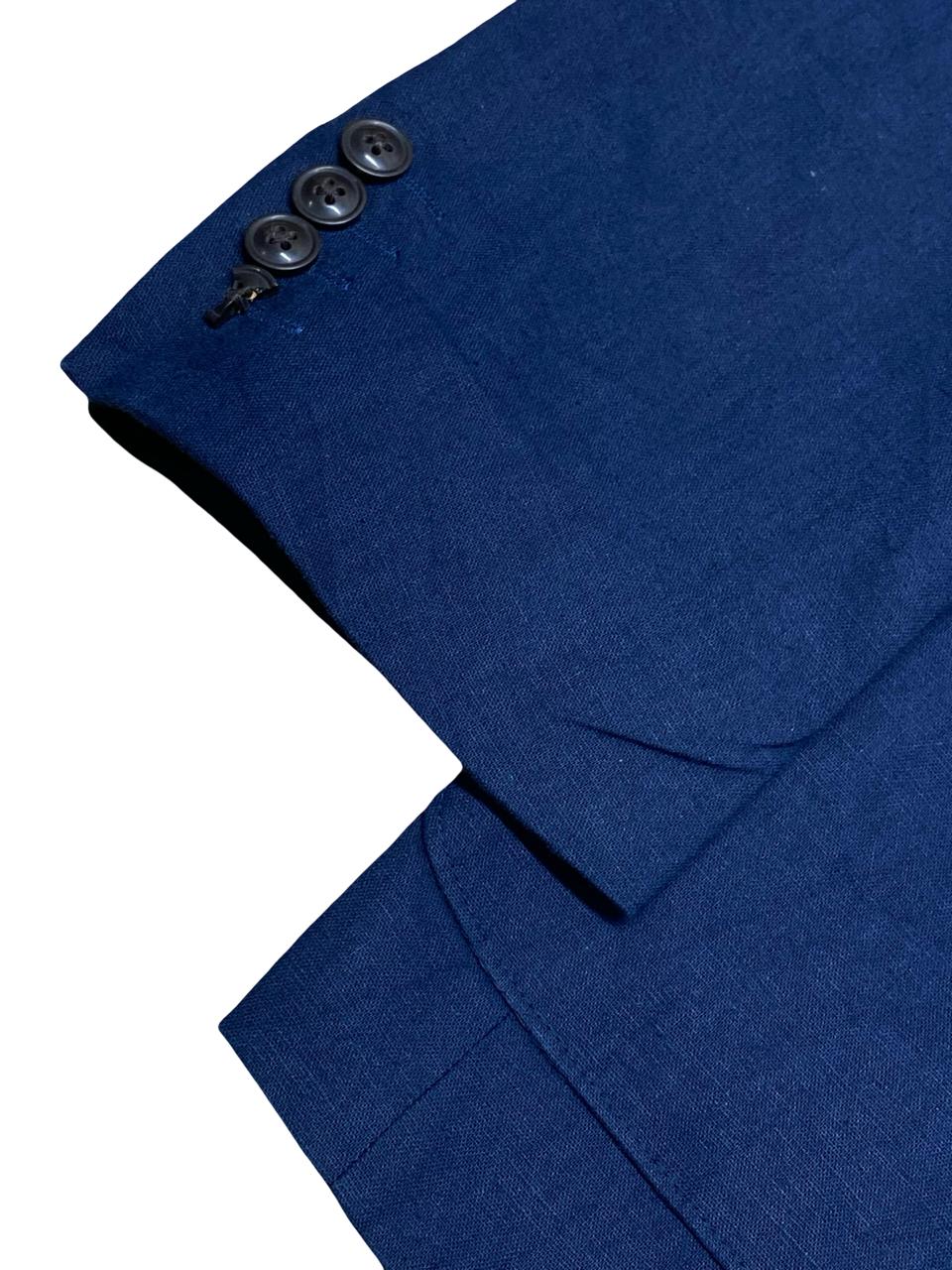 M&S Collection Blue Linen Blend Blazer | Large | Chest 23”