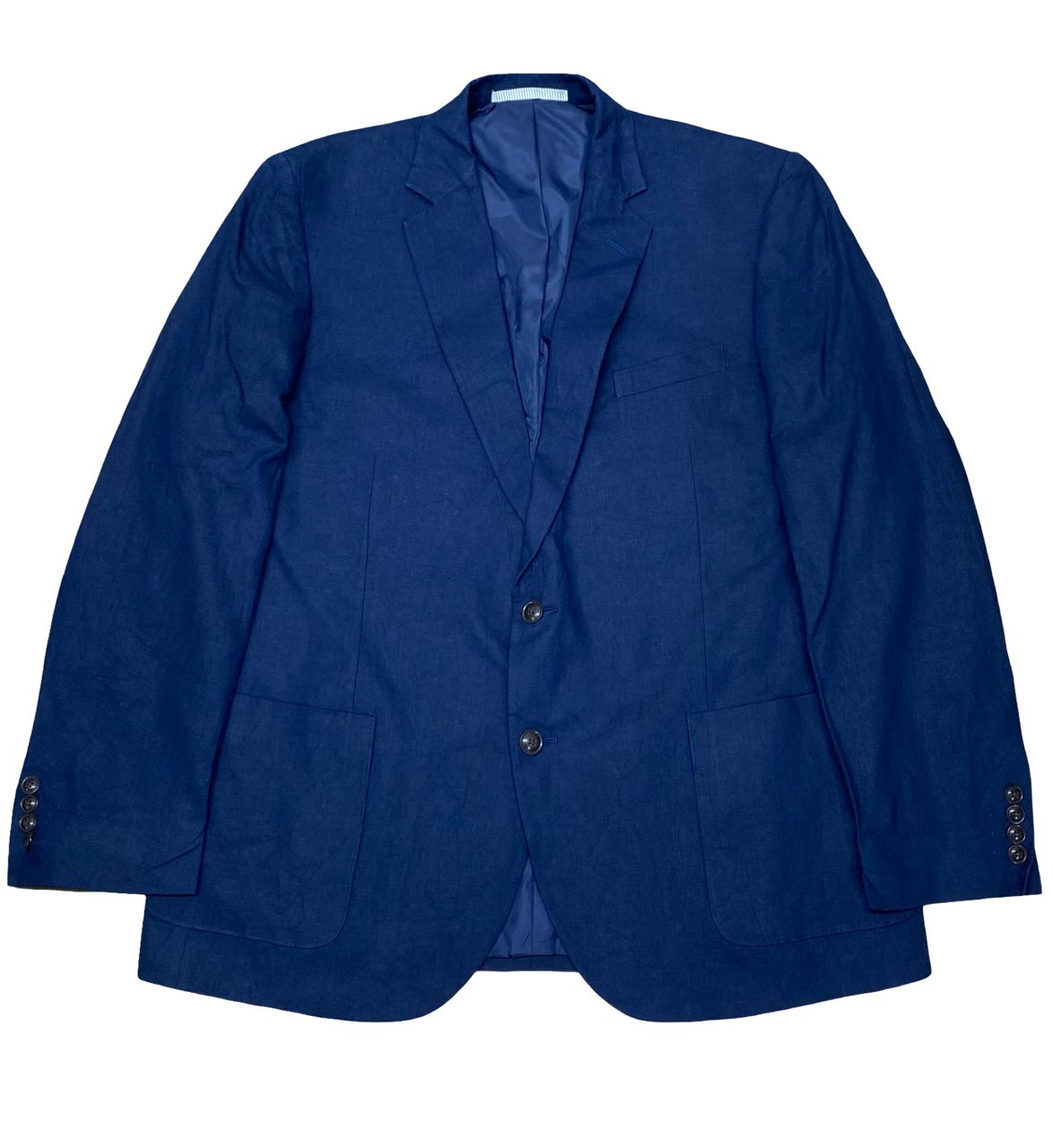 M&S Collection Blue Linen Blend Blazer | Large | Chest 23”