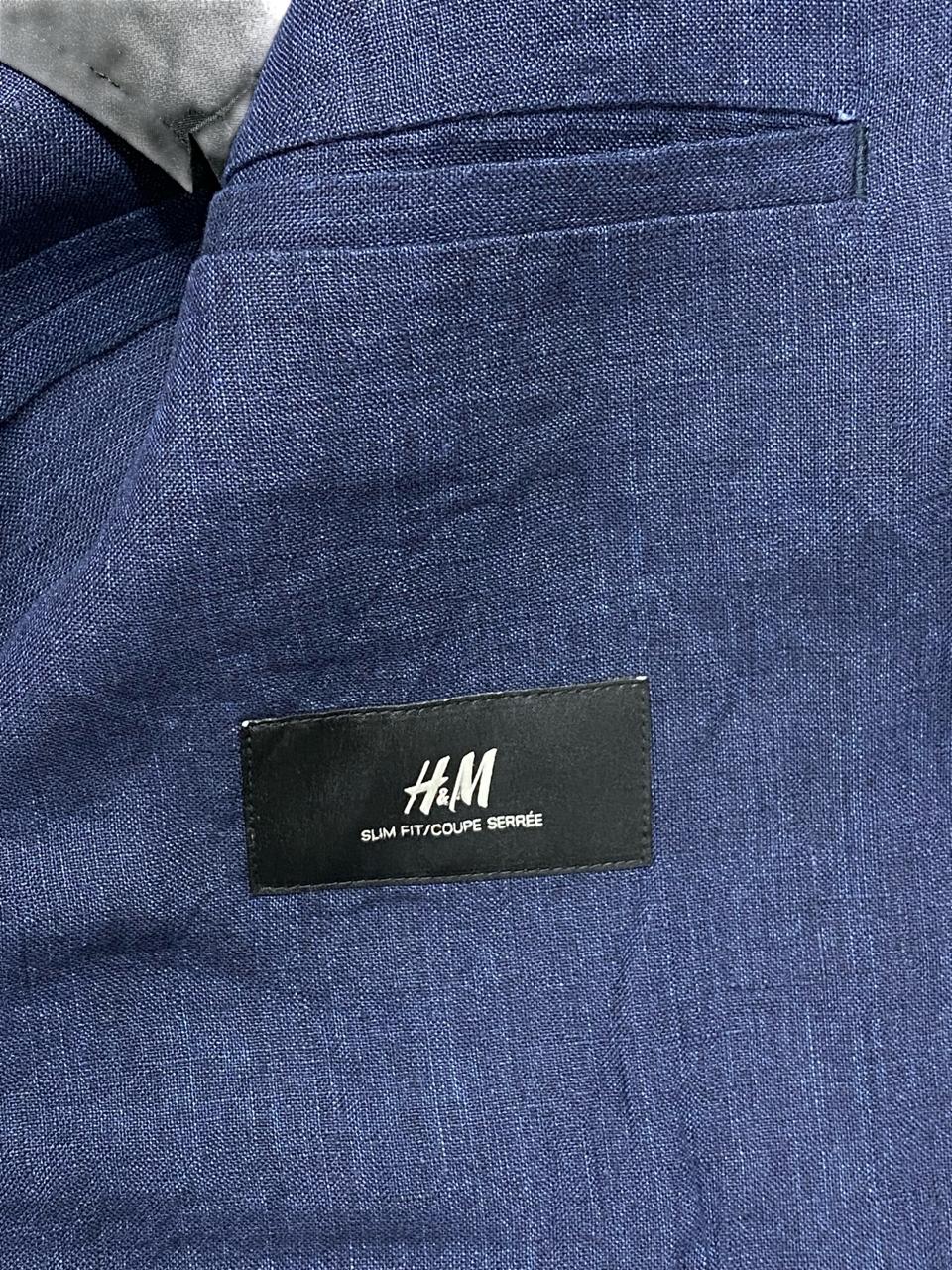 H&M Slim Fit Navy Blazer | Medium | Chest 21”