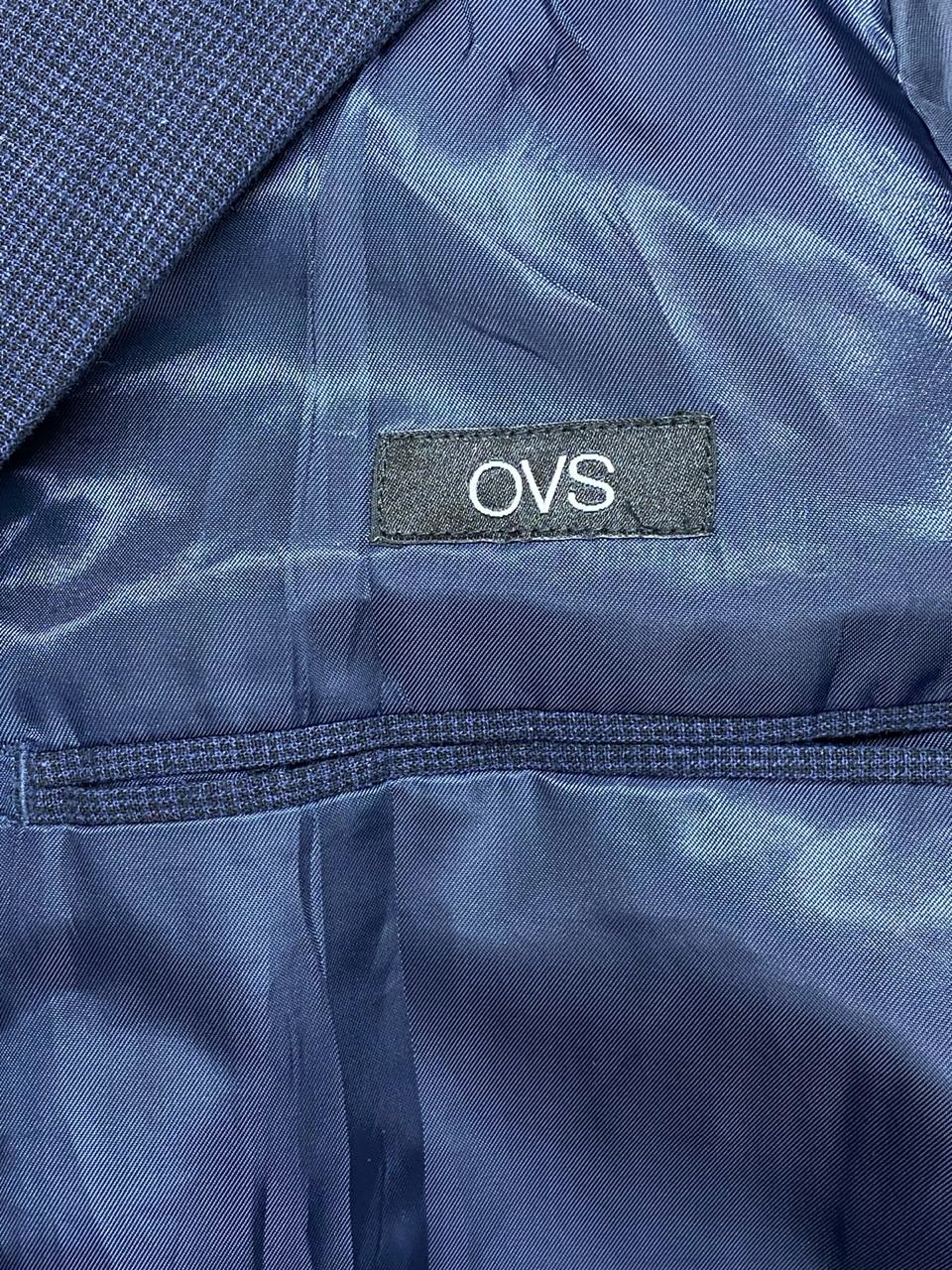 OVS Navy Linen-Blend Blazer | Medium | Chest 22”