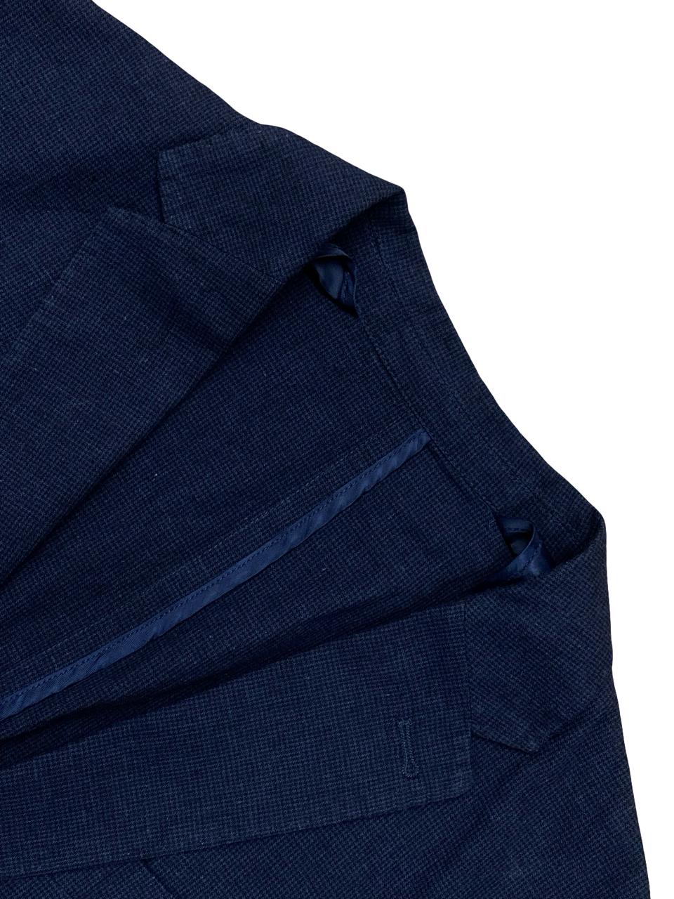 OVS Navy Linen-Blend Blazer | Medium | Chest 22”